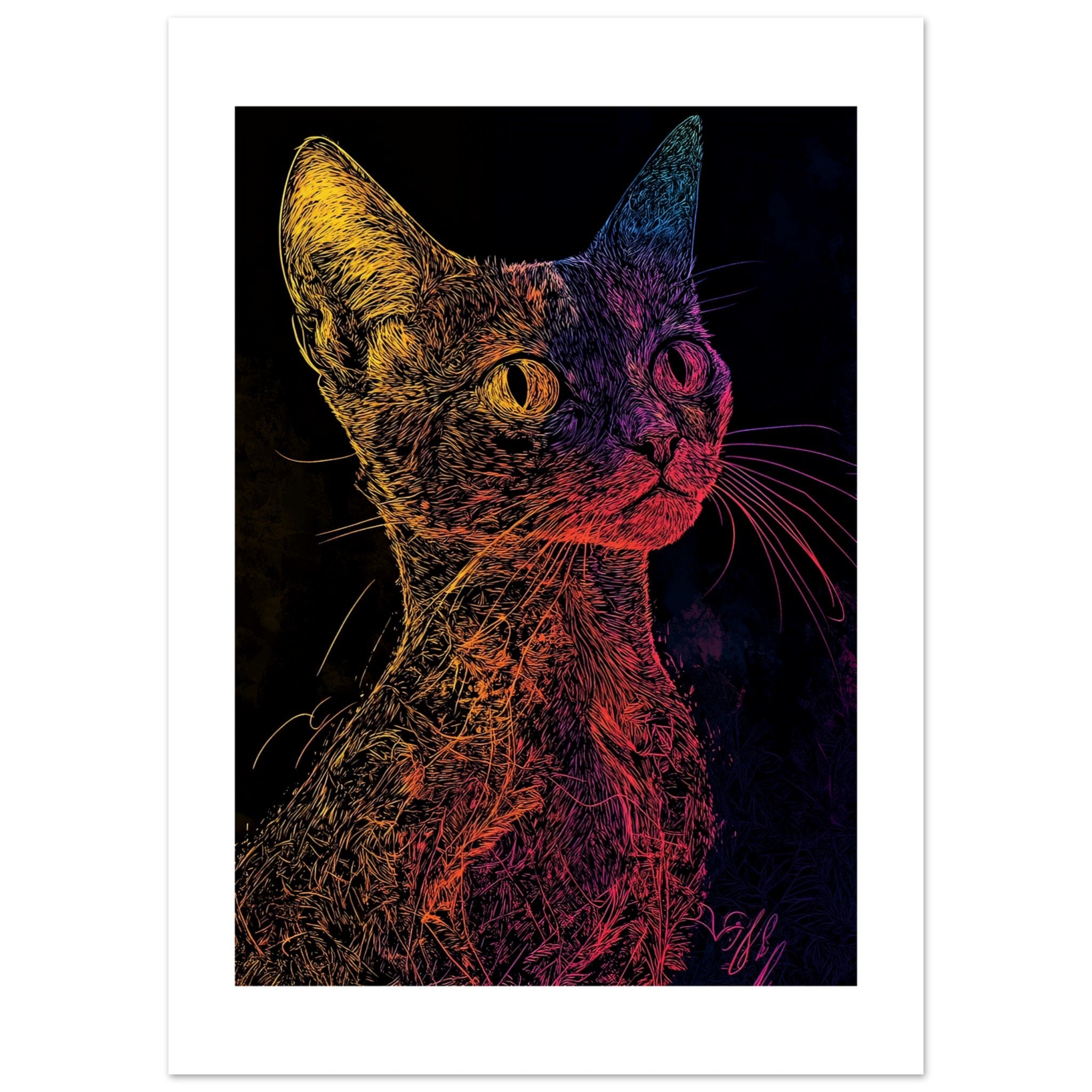 Bombay Cat Painted With Tone Pen 5