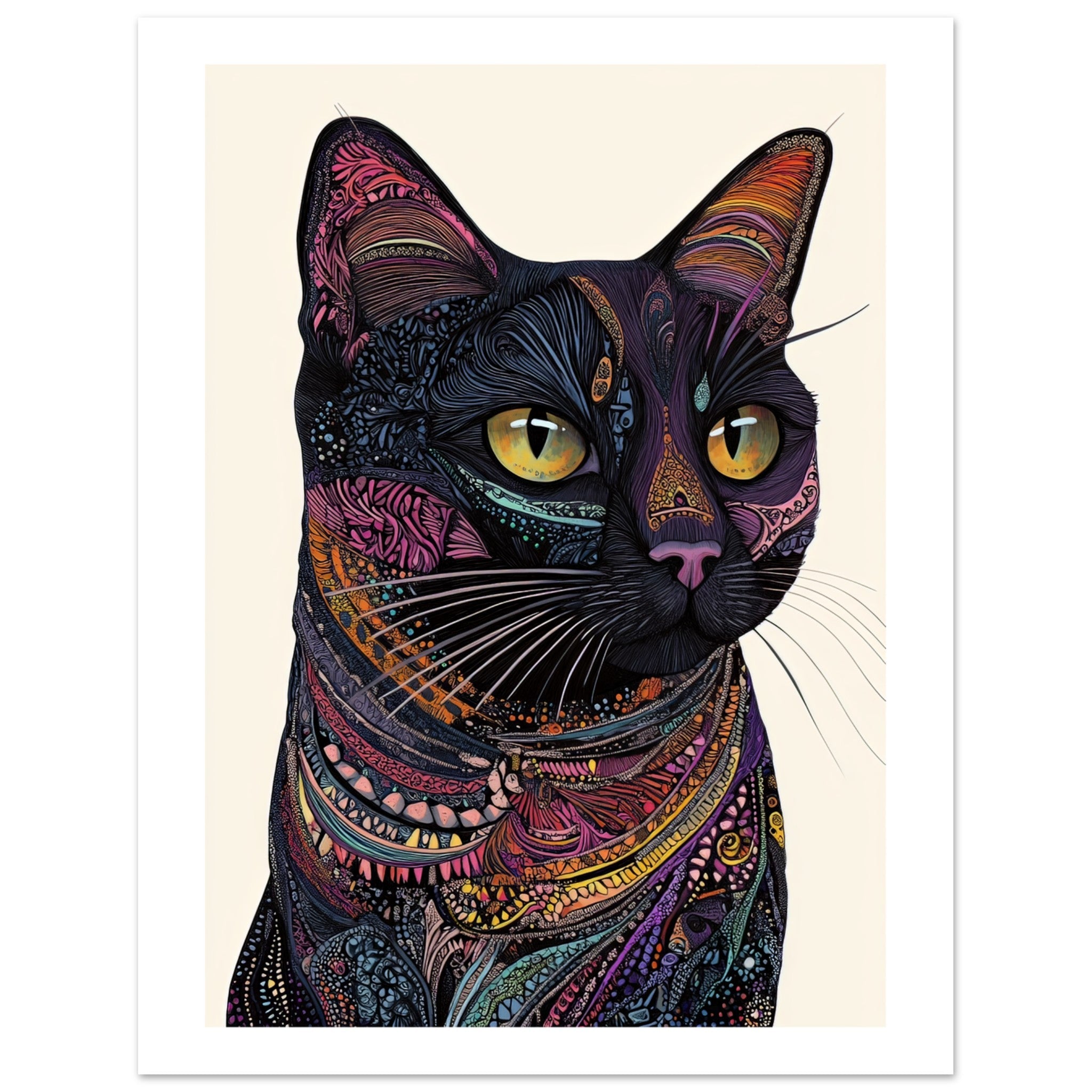 Bombay Cat Painted With Tone Pen 4