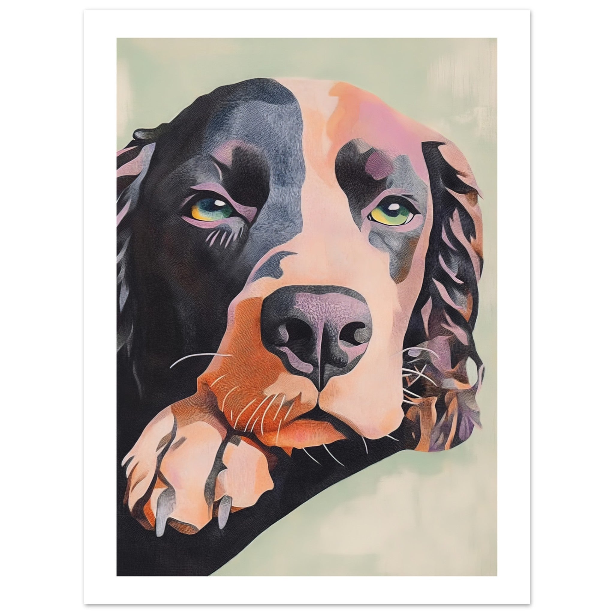 American Water Dog Relaxing Pastel Colored