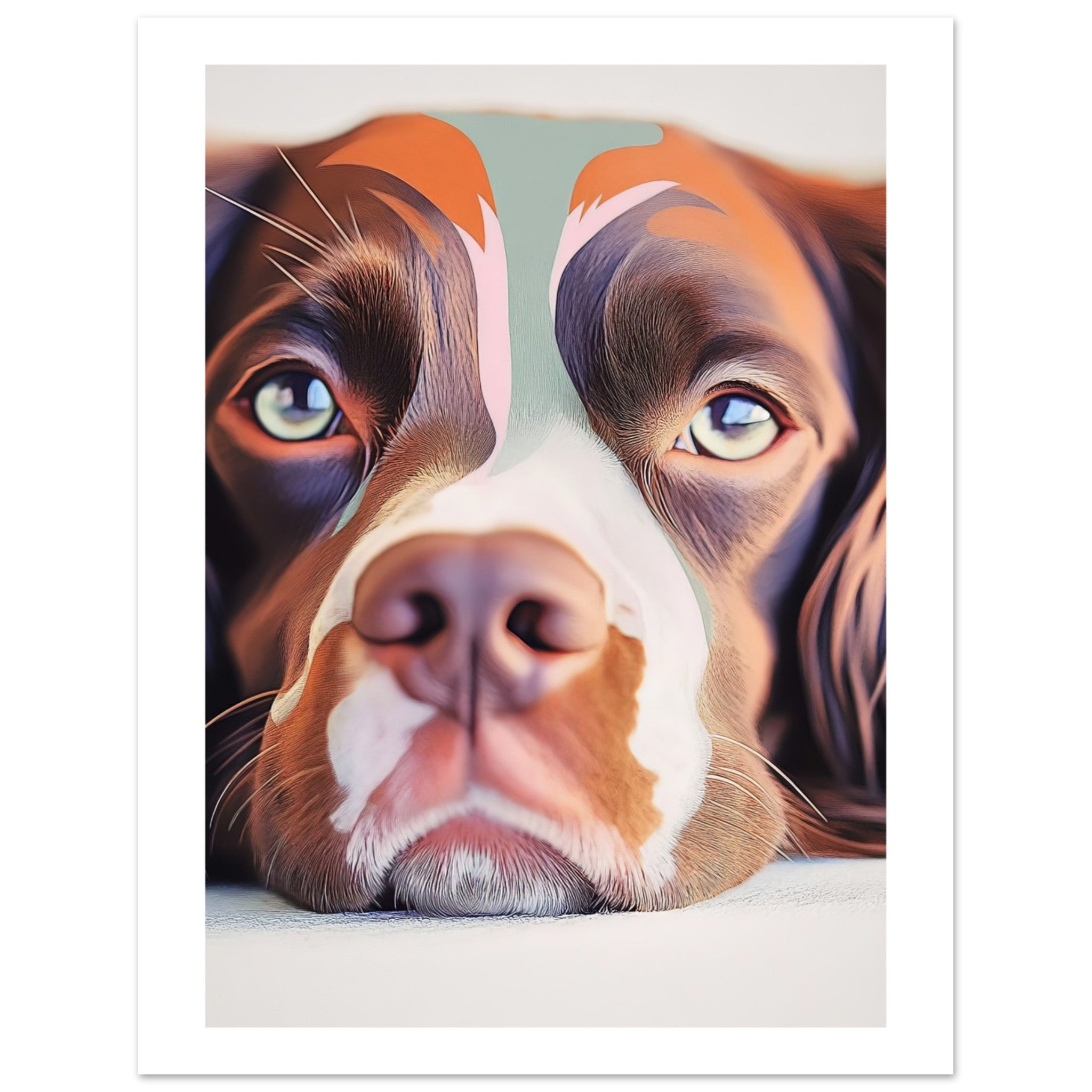 Boykin Spaniel Dog Relaxing Pastel Colored 1