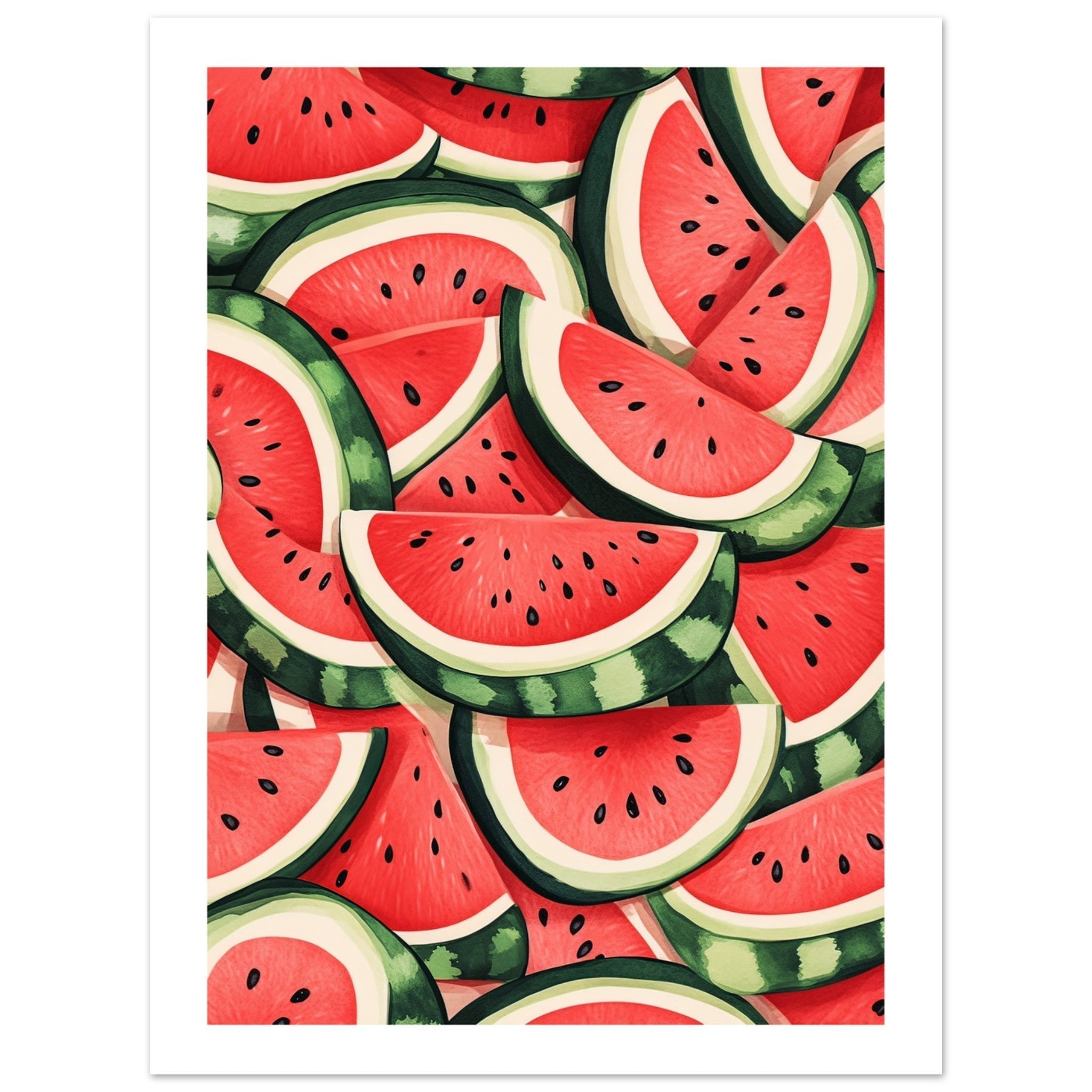 A pattern of Watermelon pieces