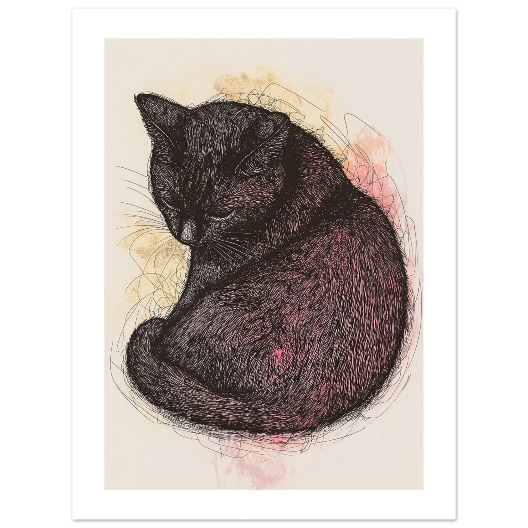 Bombay Cat Painted With Tone Pen 2