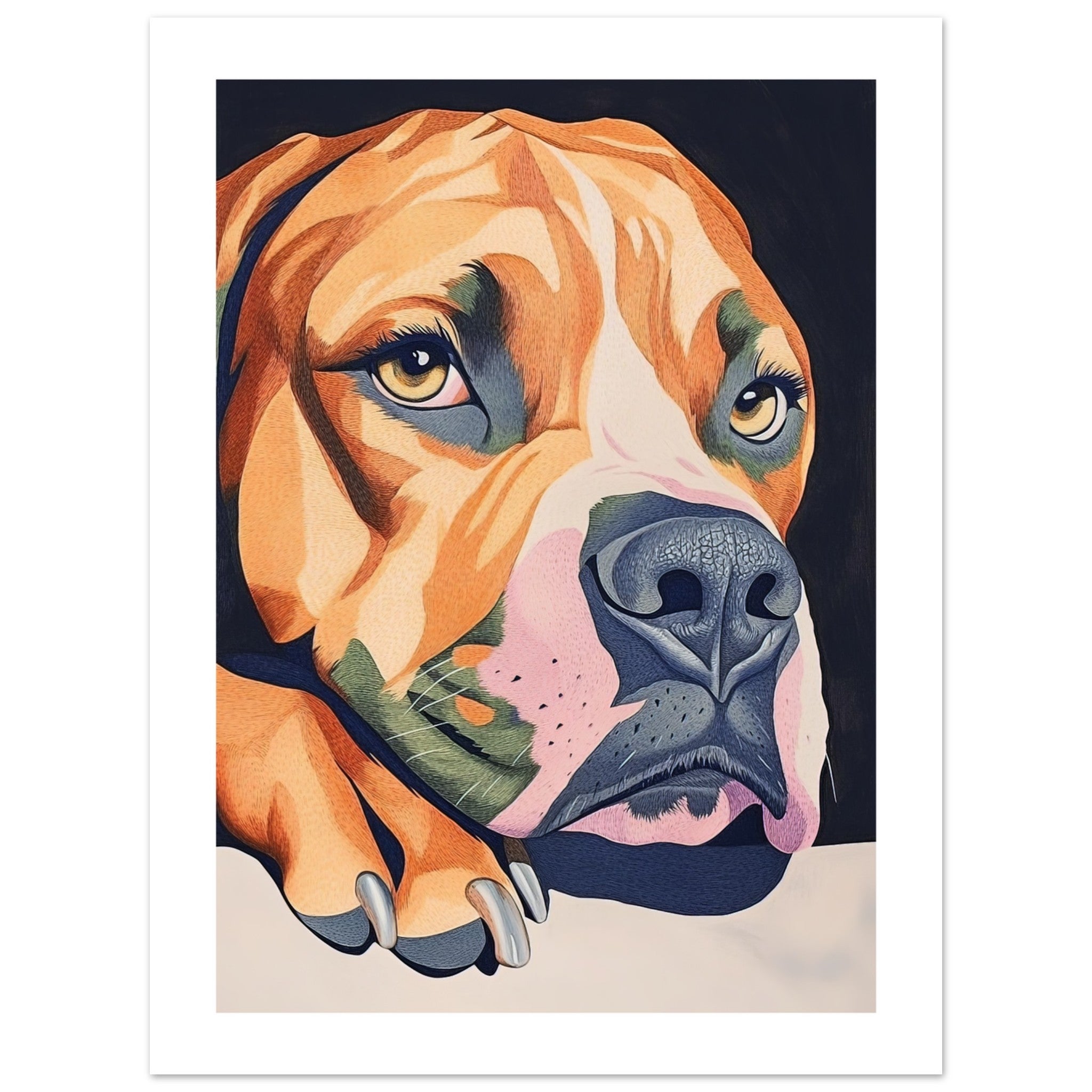 Boerboel Dog Relaxing Pastel Colored 3