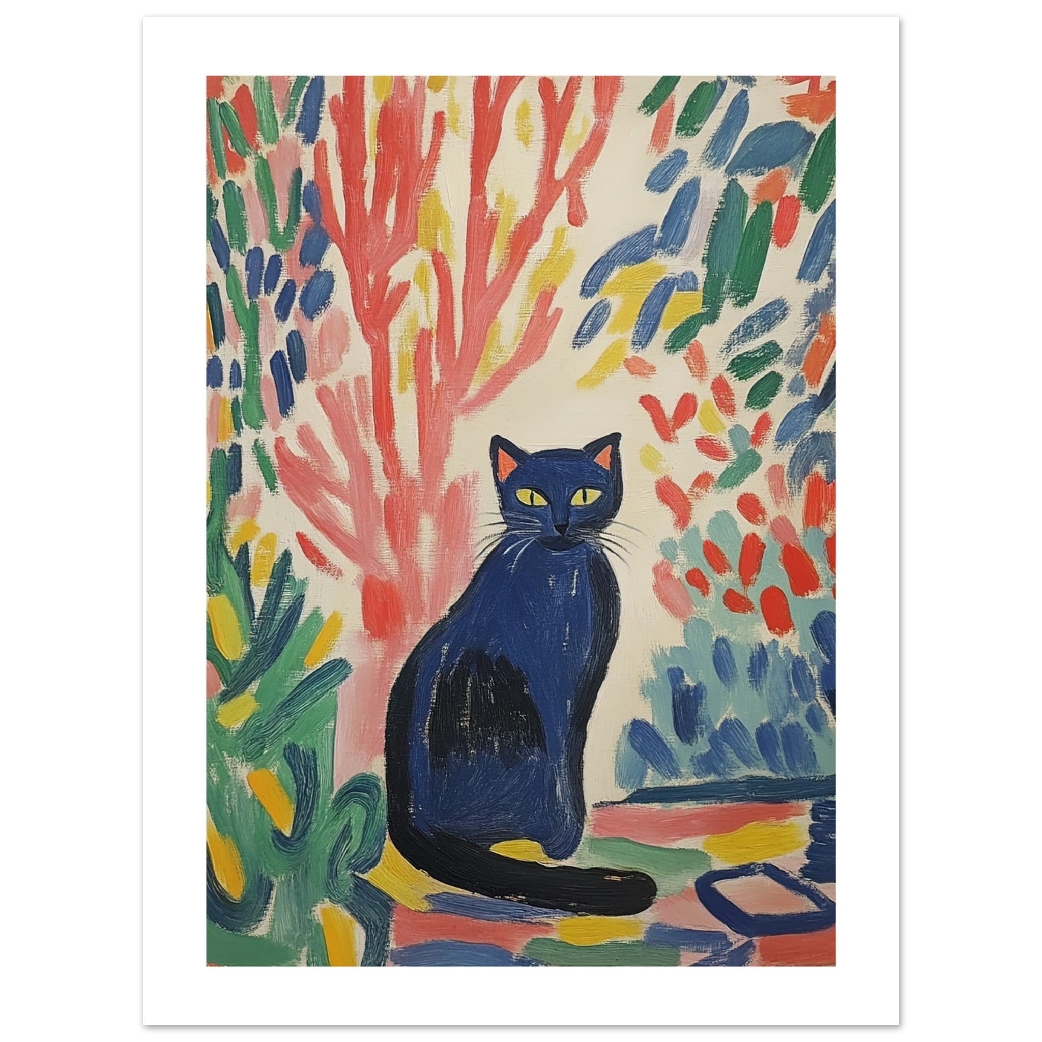 Bombay Cat Inspired by Matisse