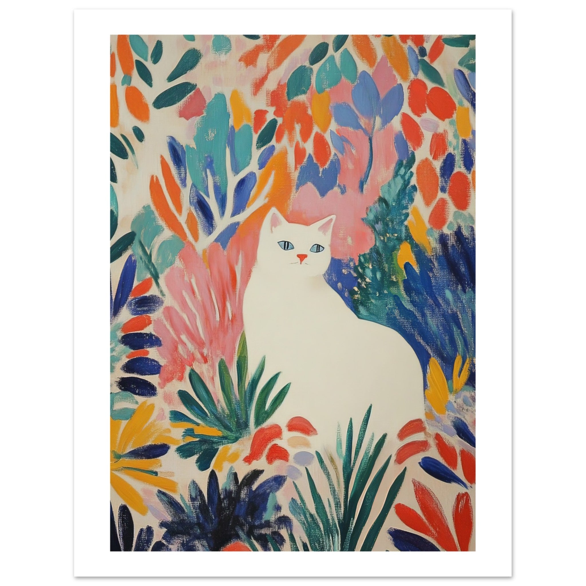 American Curl Cat Inspired by Matisse 1