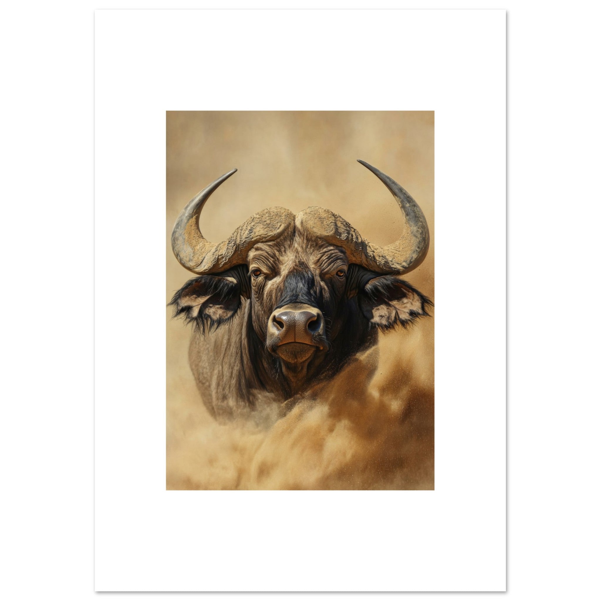 Buffalo portrait in a sandstorm 7