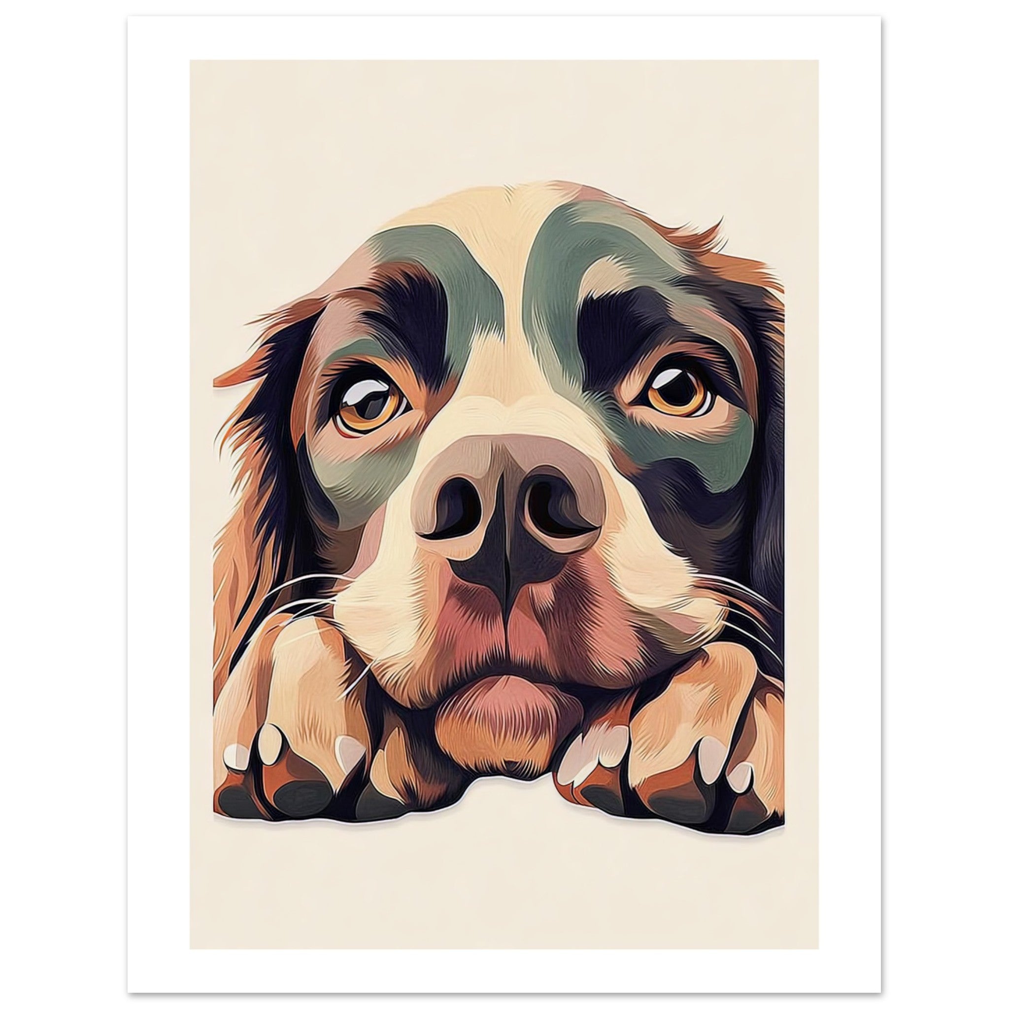 Boykin Spaniel Dog Relaxing Pastel Colored