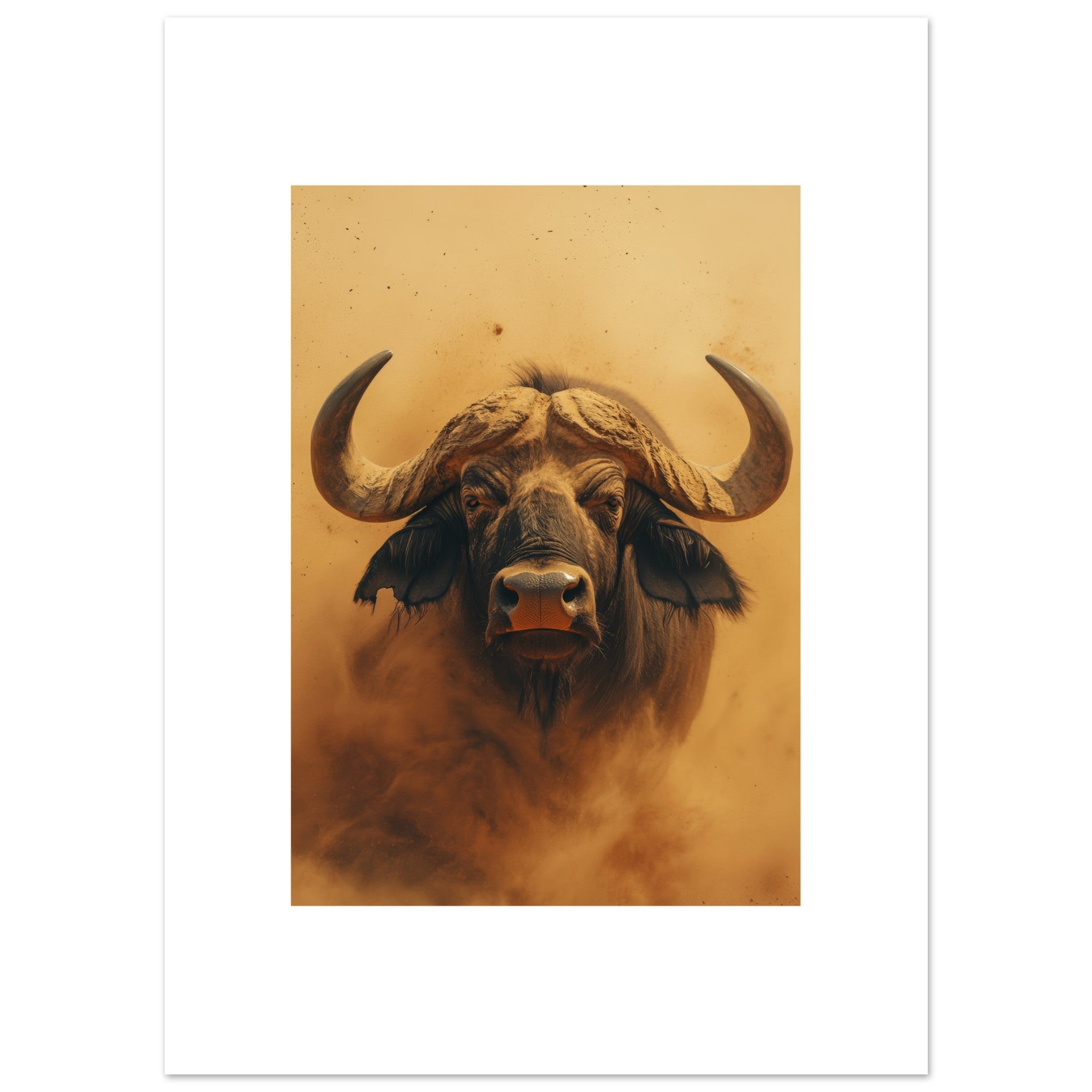 Buffalo portrait in a sandstorm 6