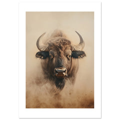 Buffalo portrait in a sandstorm 1