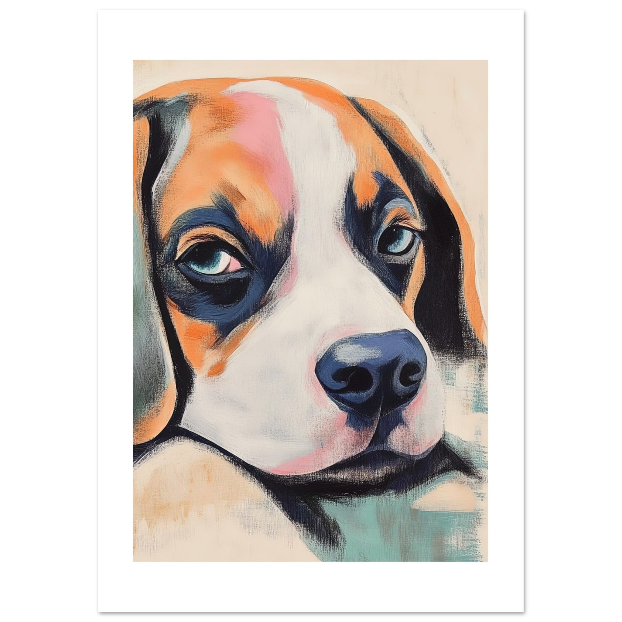 Beagle Dog Relaxing Pastel Colored