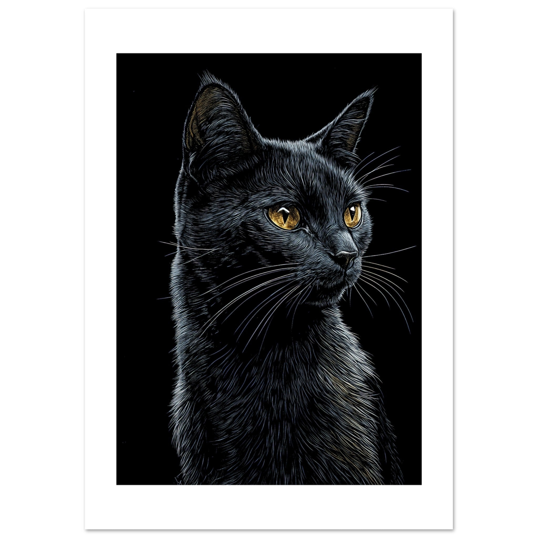 Bombay Cat Painted With Tone Pen 1