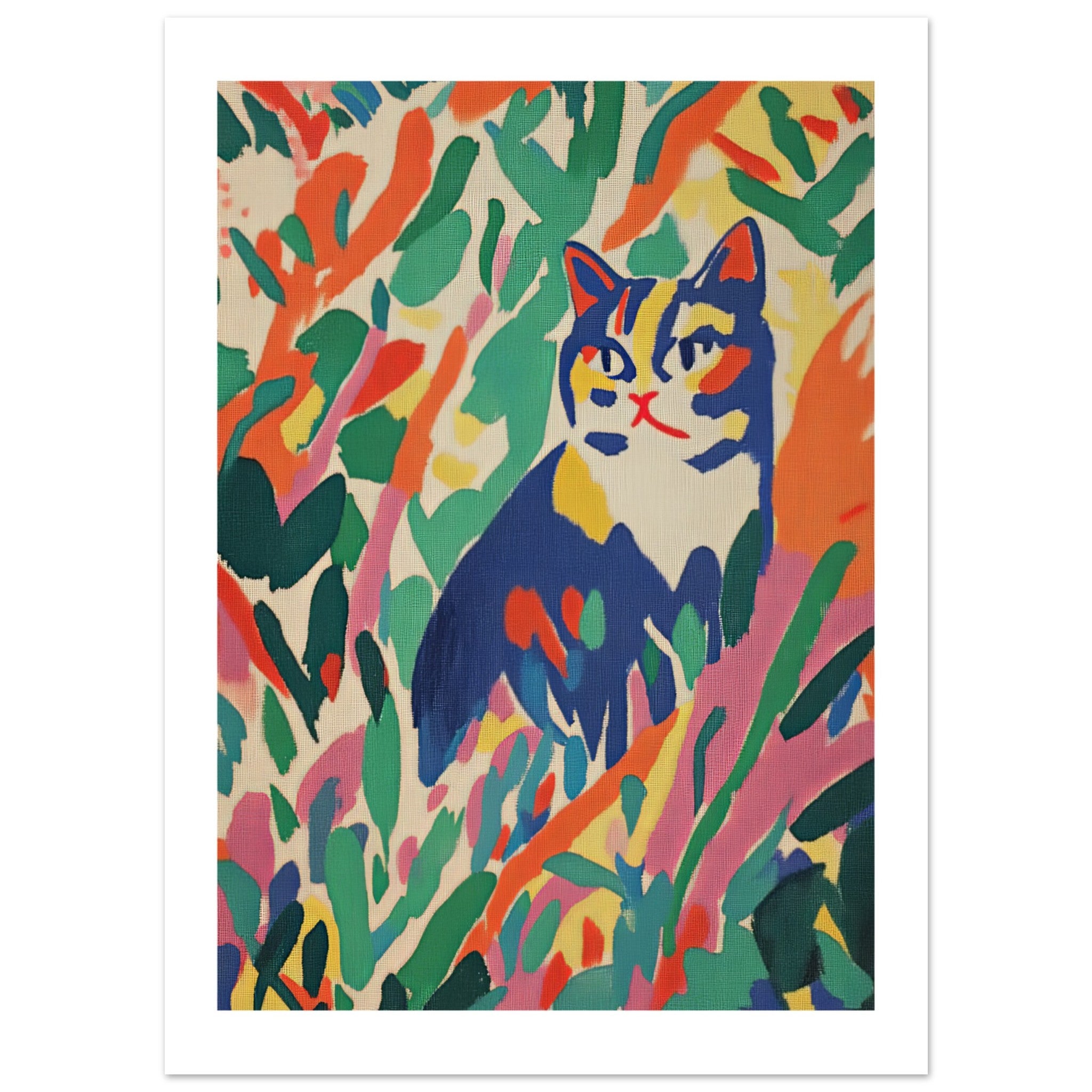 British Shorthair Cat Inspired by Matisse