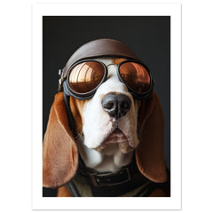 Basset Hound Dog Wearing Pilot Sunglasses 1
