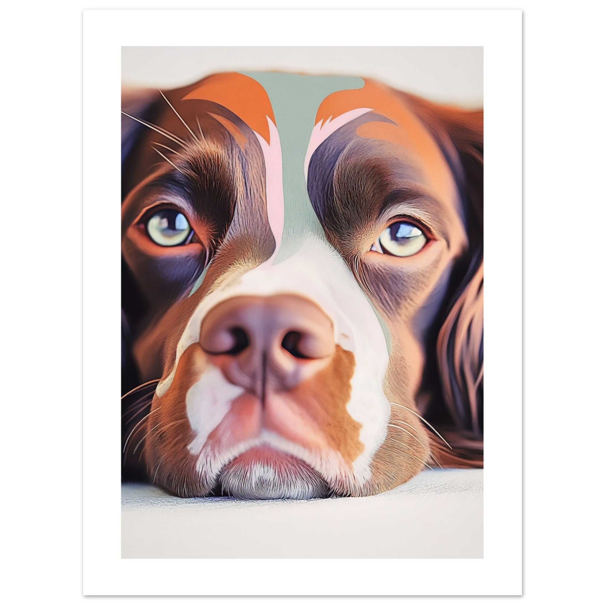 Boykin Spaniel Dog Relaxing Pastel Colored 1