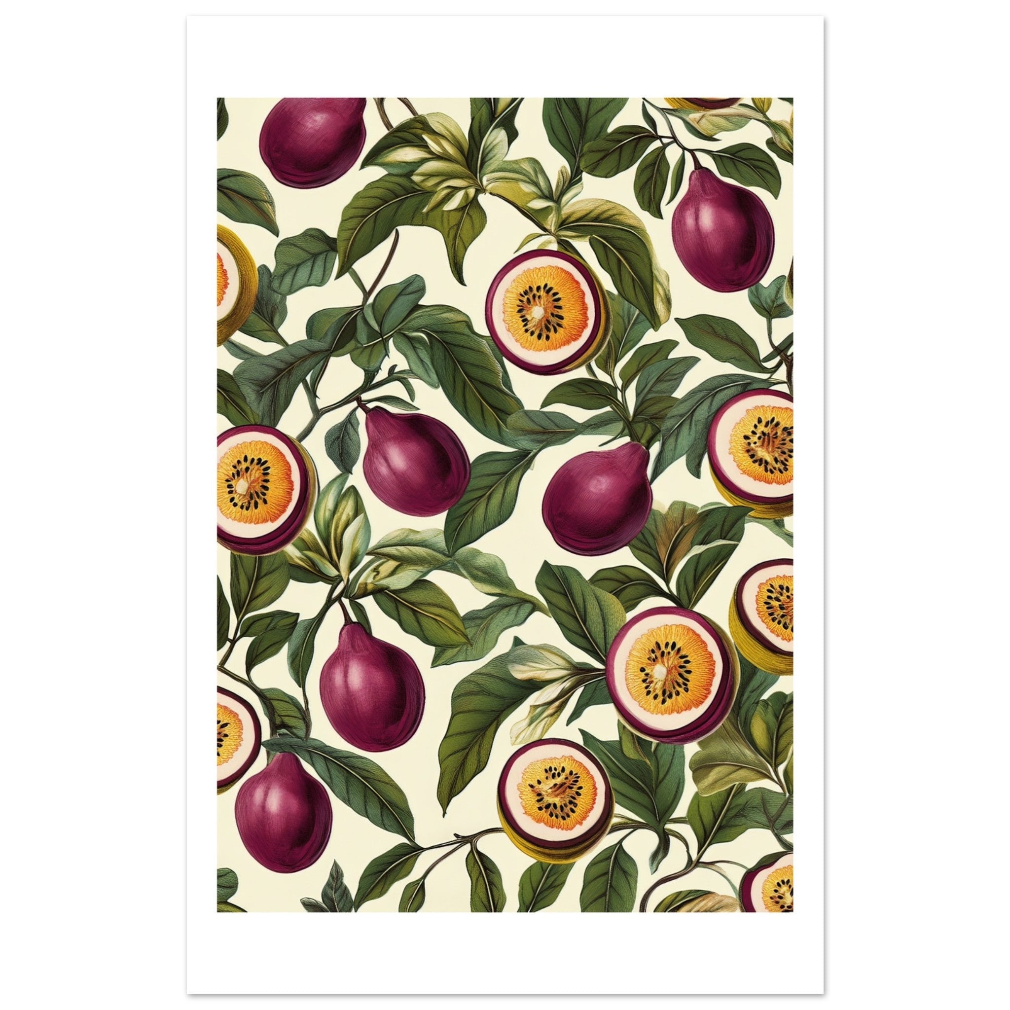 A pattern of Passionfruits