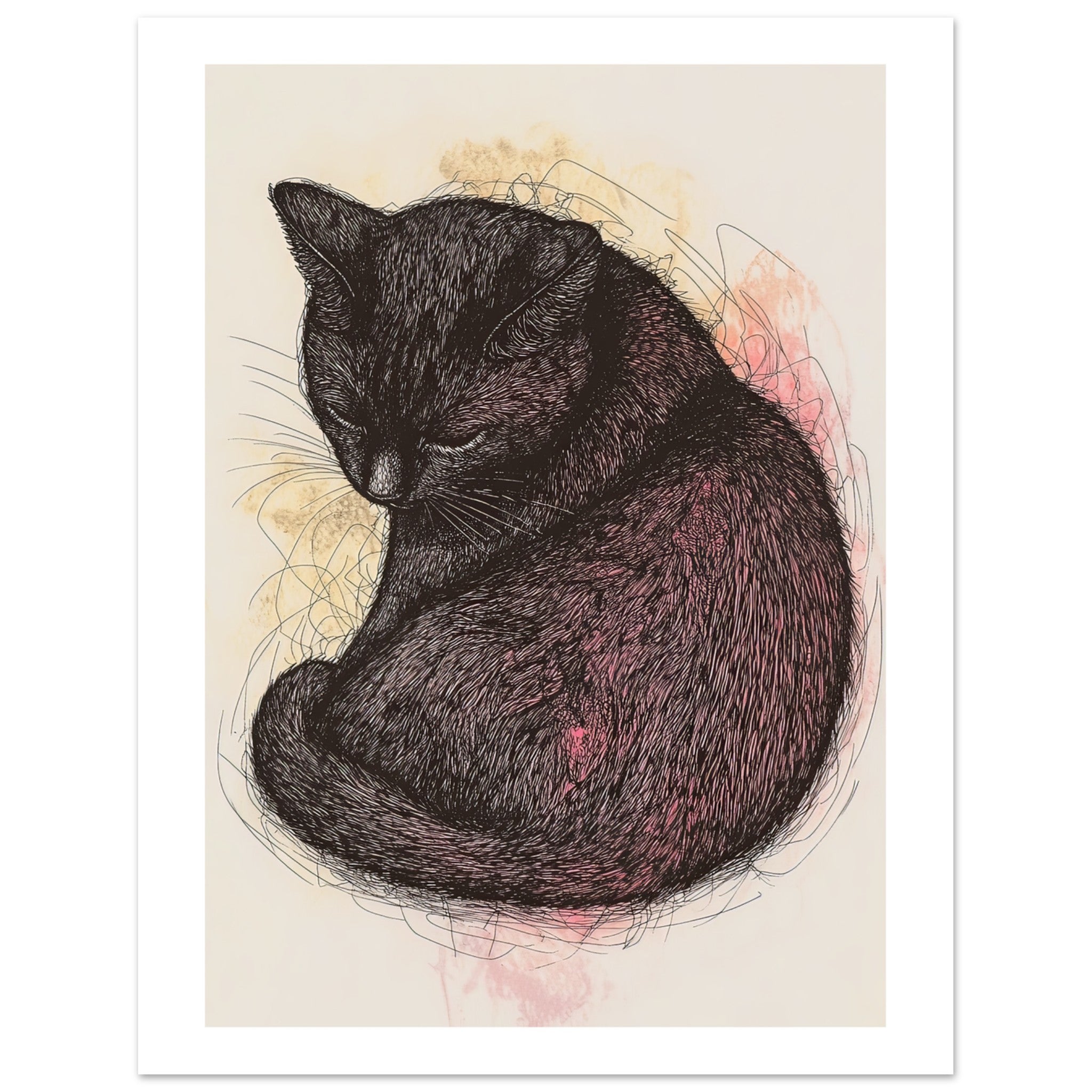 Bombay Cat Painted With Tone Pen 2