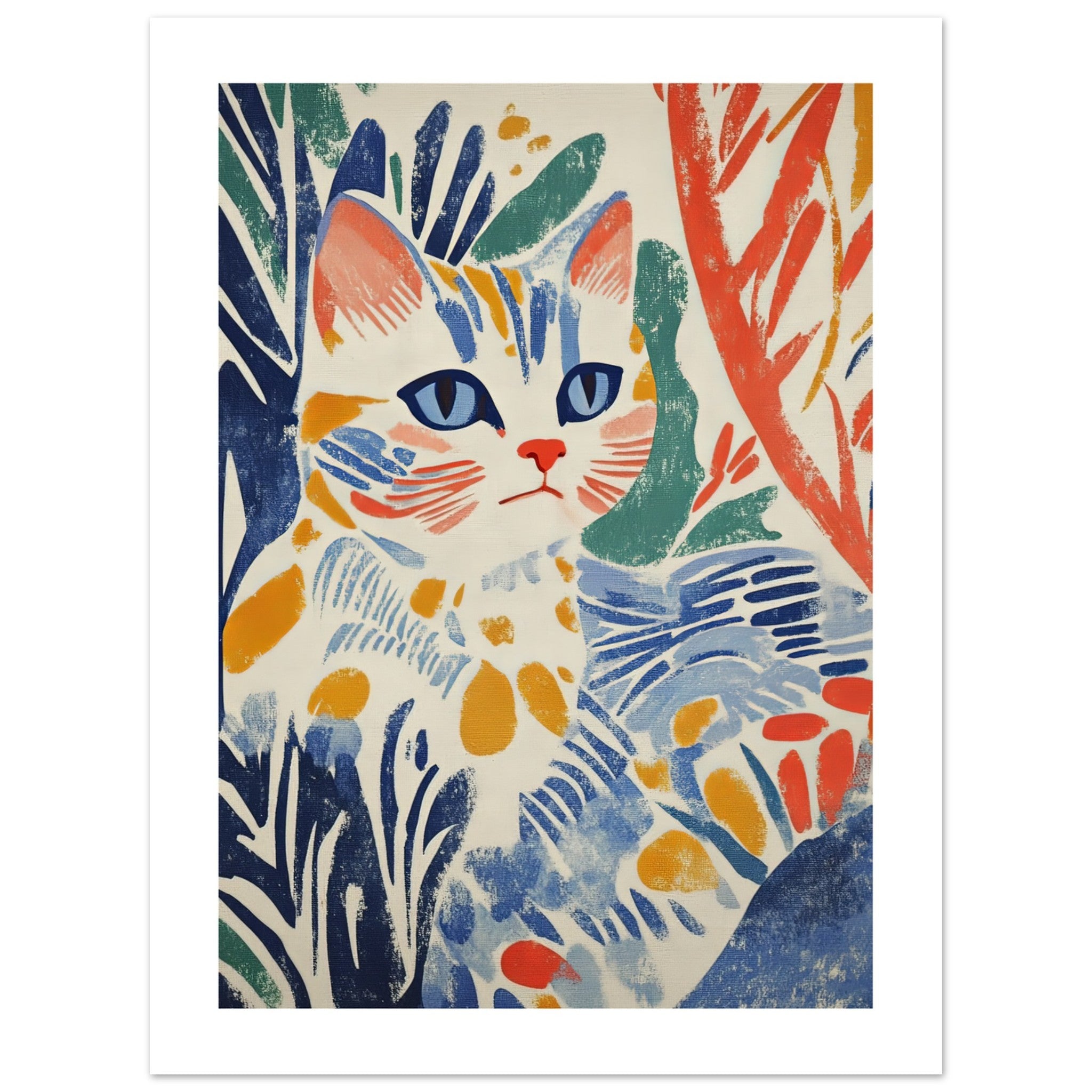 British Shorthair Cat Inspired by Matisse 1