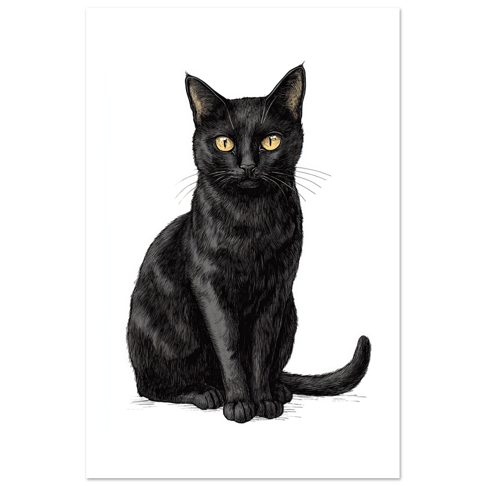Bombay Cat Painted With Tone Pen