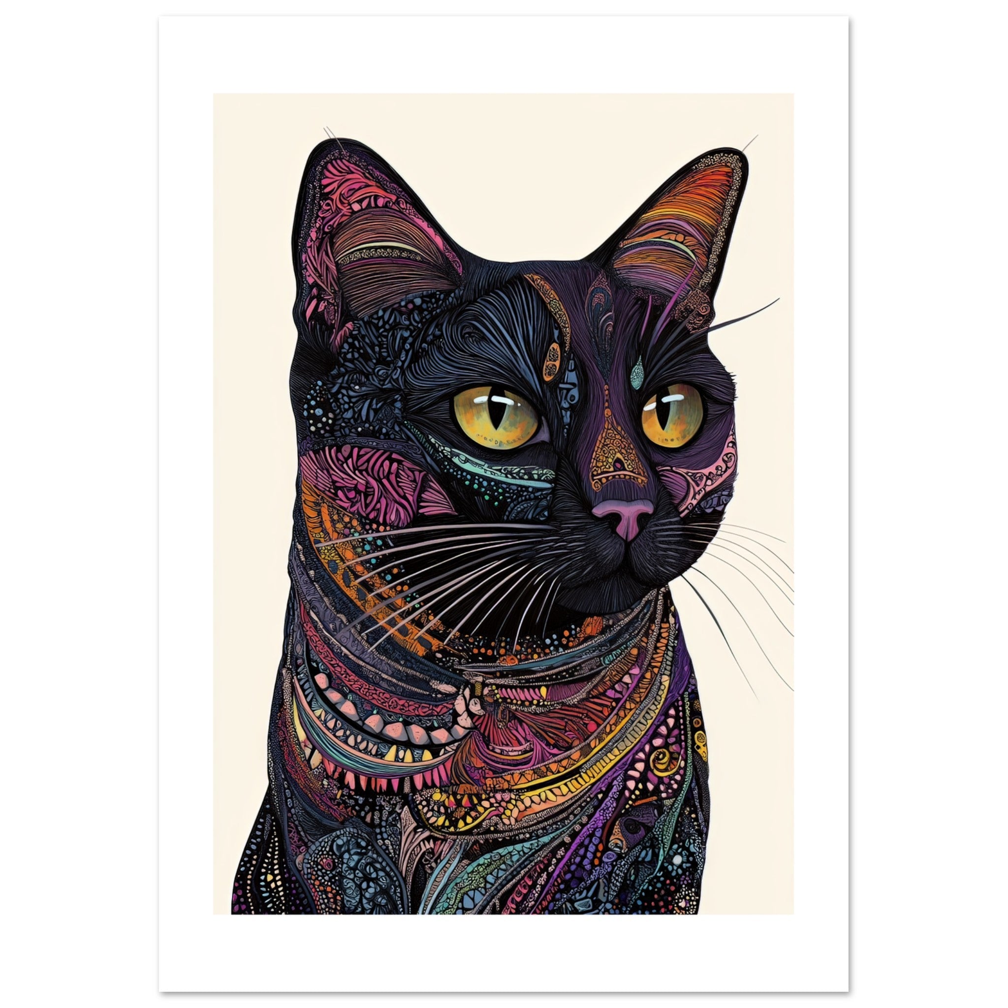 Bombay Cat Painted With Tone Pen 4