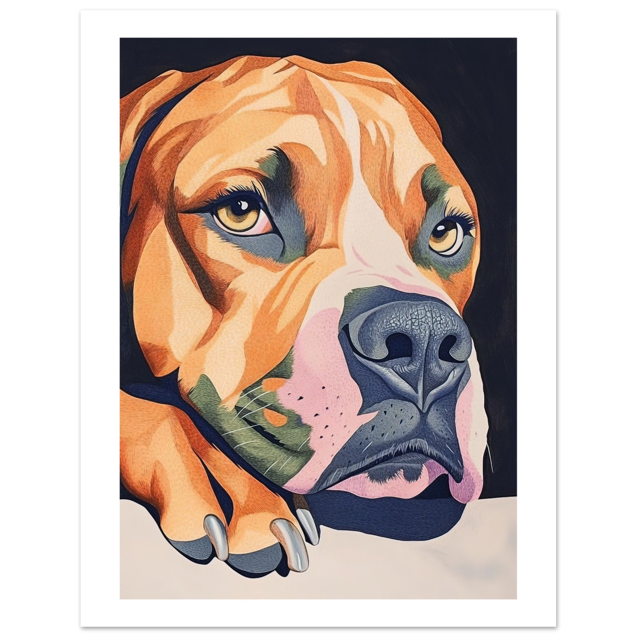 Boerboel Dog Relaxing Pastel Colored 3