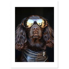 Boykin Spaniel Dog Wearing Pilot Sunglasses 1