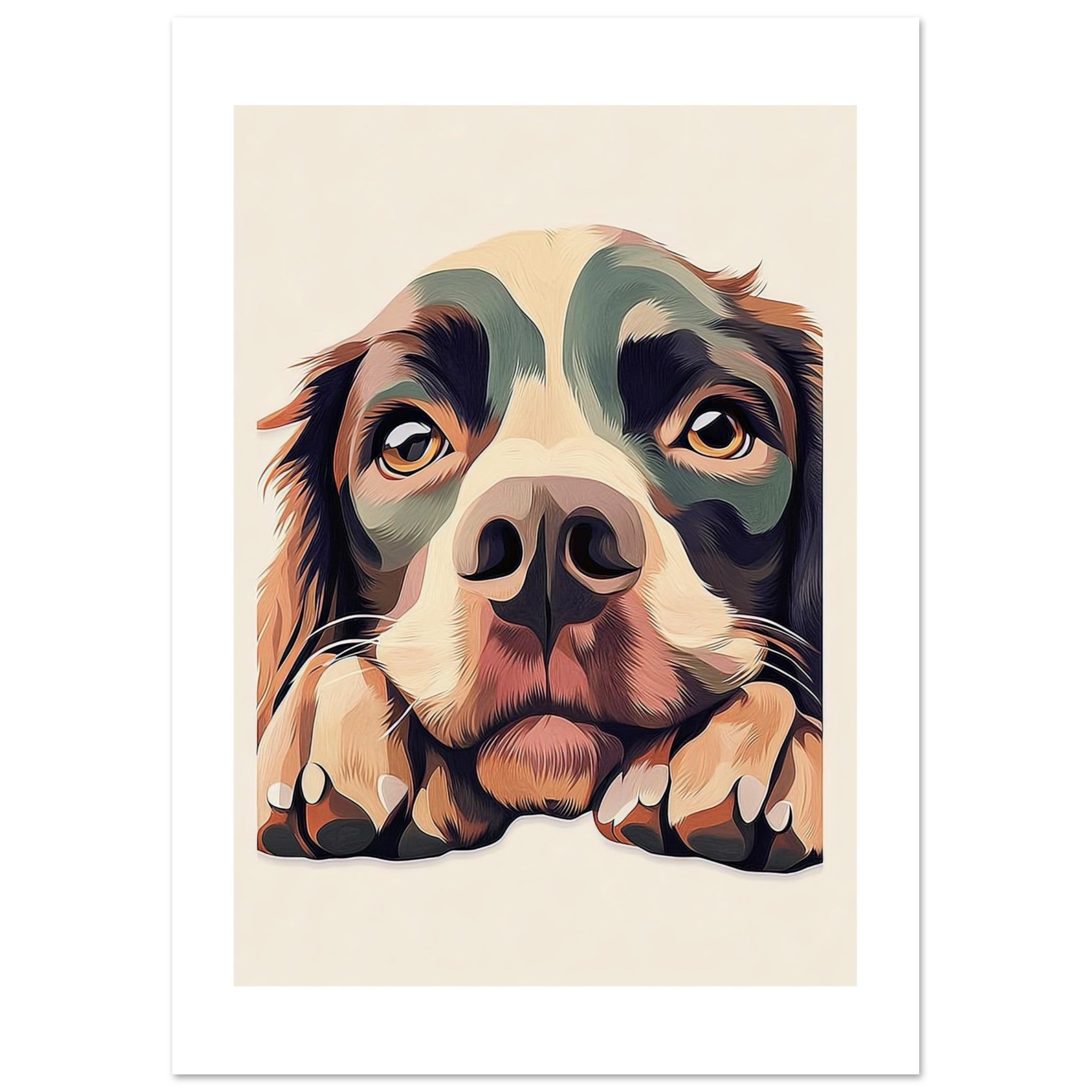 Boykin Spaniel Dog Relaxing Pastel Colored