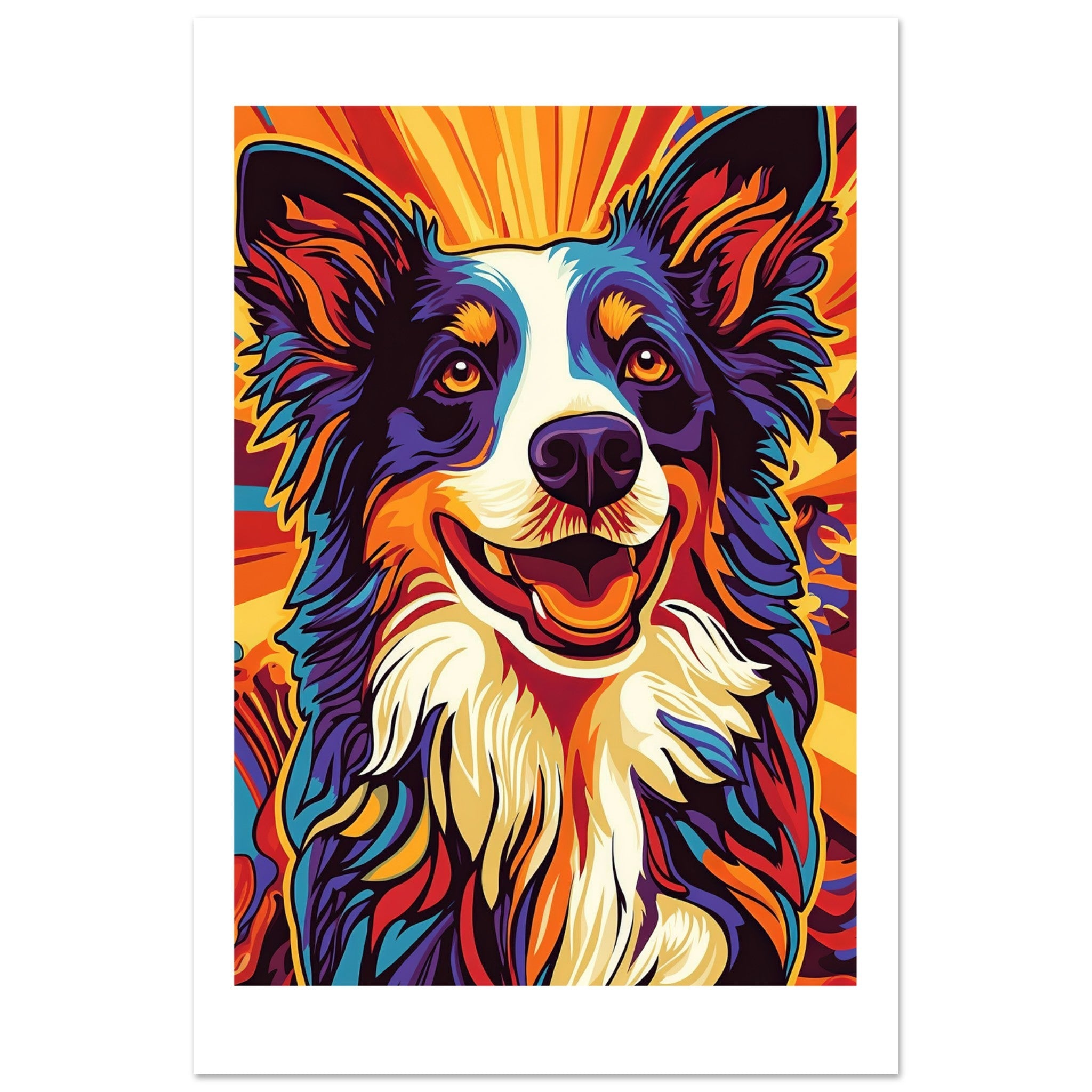 Border Collie Poster / Border Collie Art Work / Border Collie Print