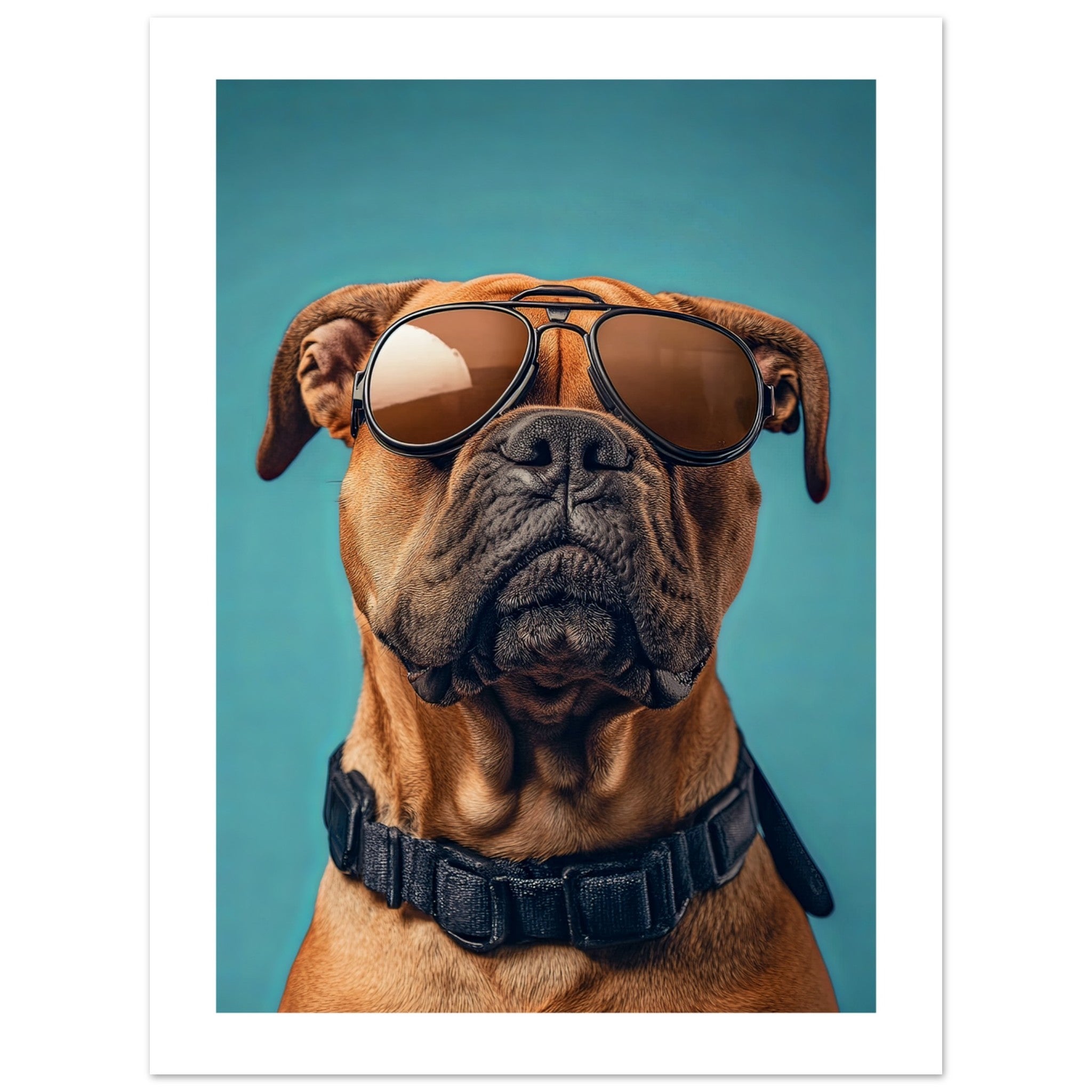 Boerboel Dog Wearing Pilot Sunglasses