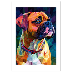 Boerboel Dog Illustrated with Colorful Triangles 4