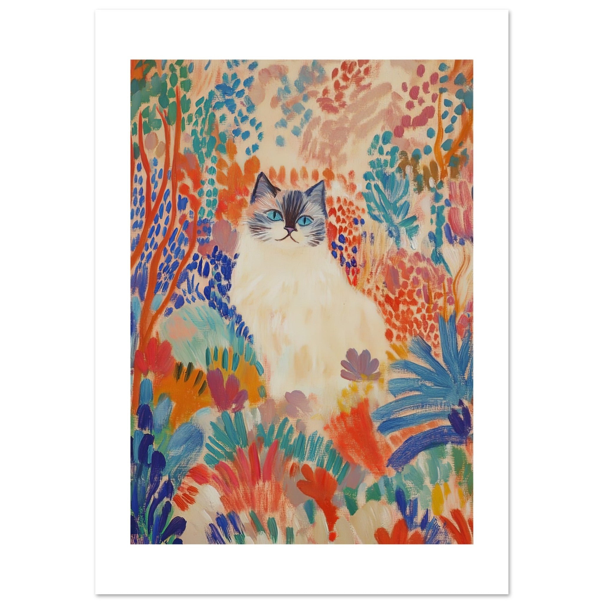 Birman Cat Inspired by Matisse 1