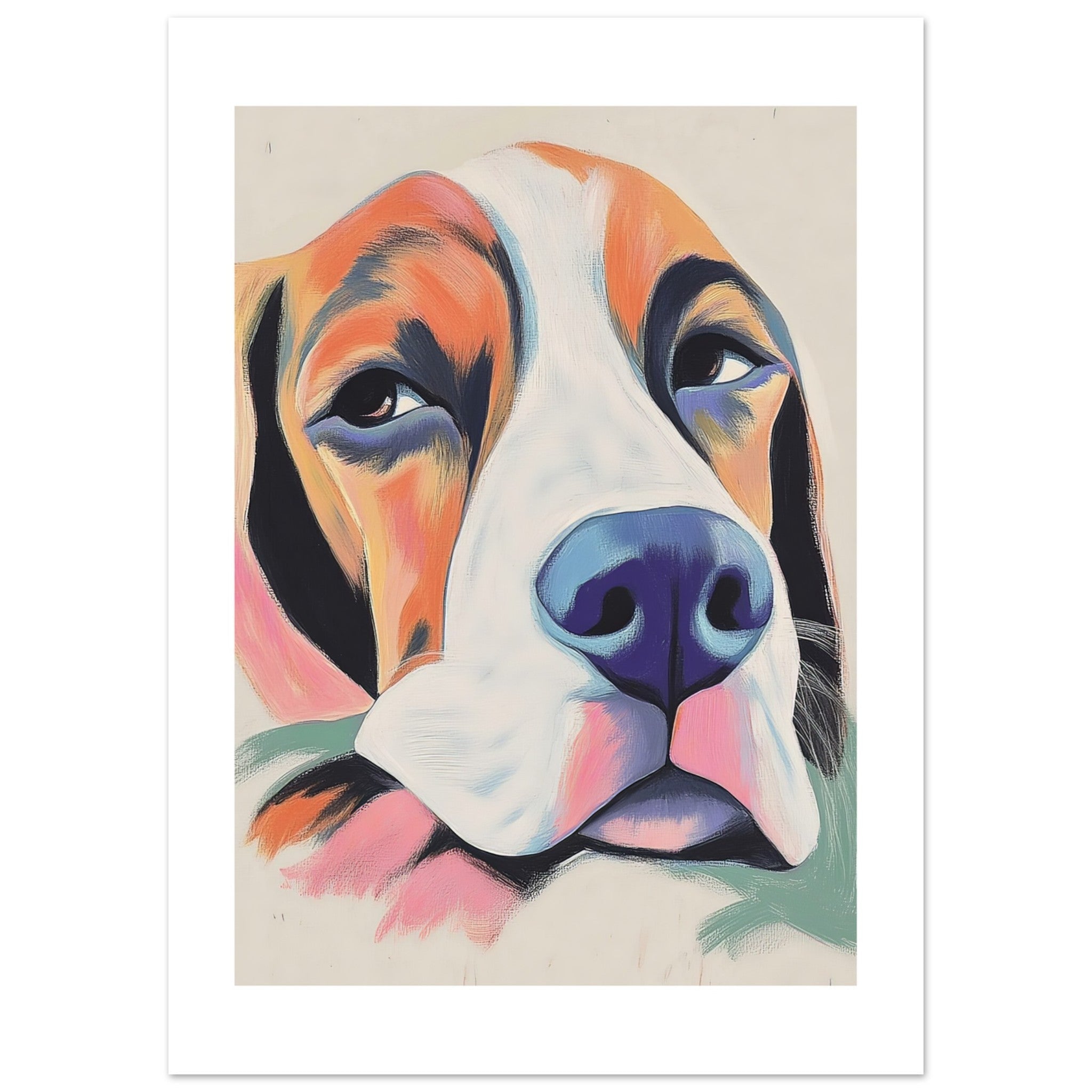 Basset Hound Dog Relaxing Pastel Colored