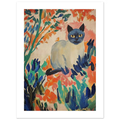 Burmese Cat Inspired by Matisse