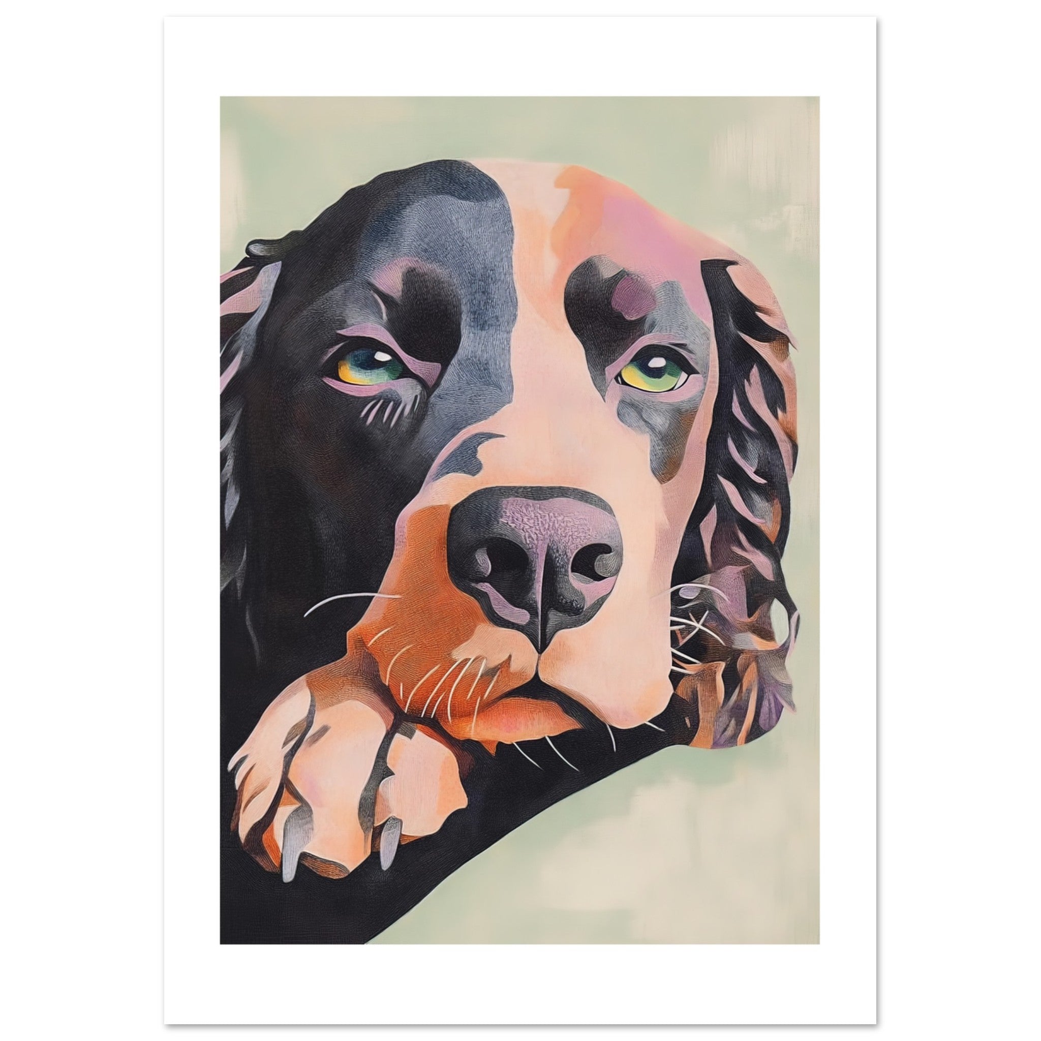 American Water Dog Relaxing Pastel Colored