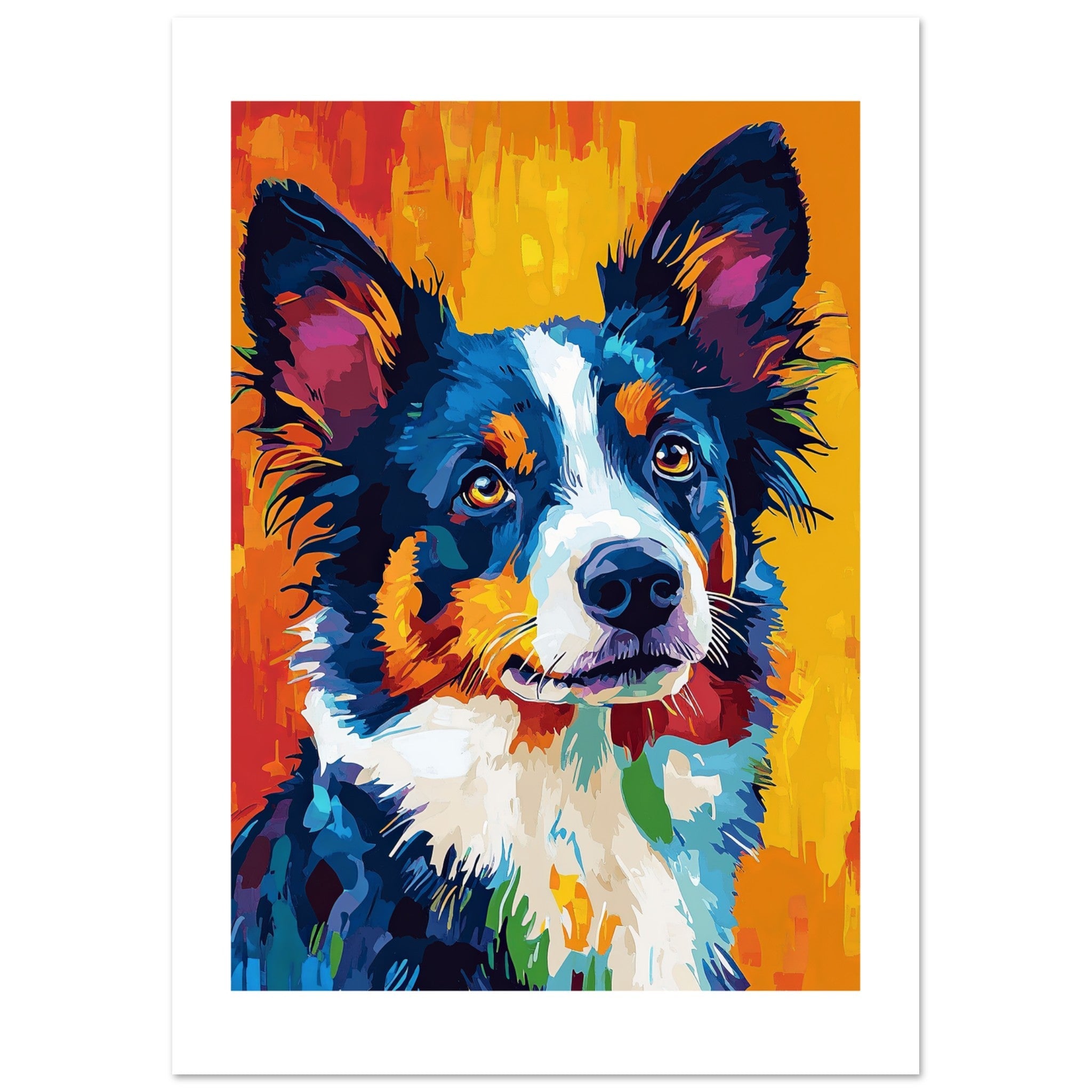 Border Collie Poster / Border Collie Art Work / Border Collie Print