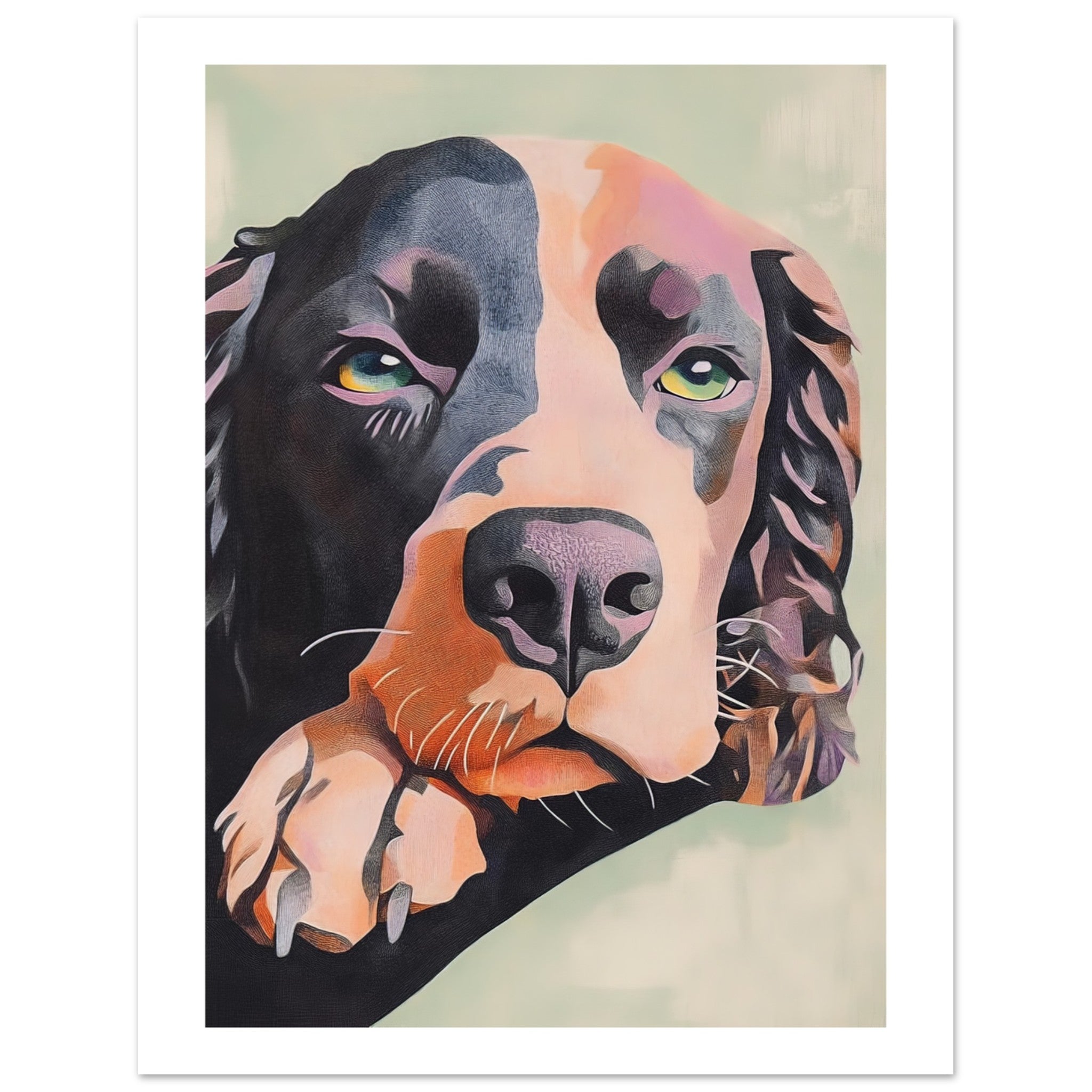 American Water Dog Relaxing Pastel Colored