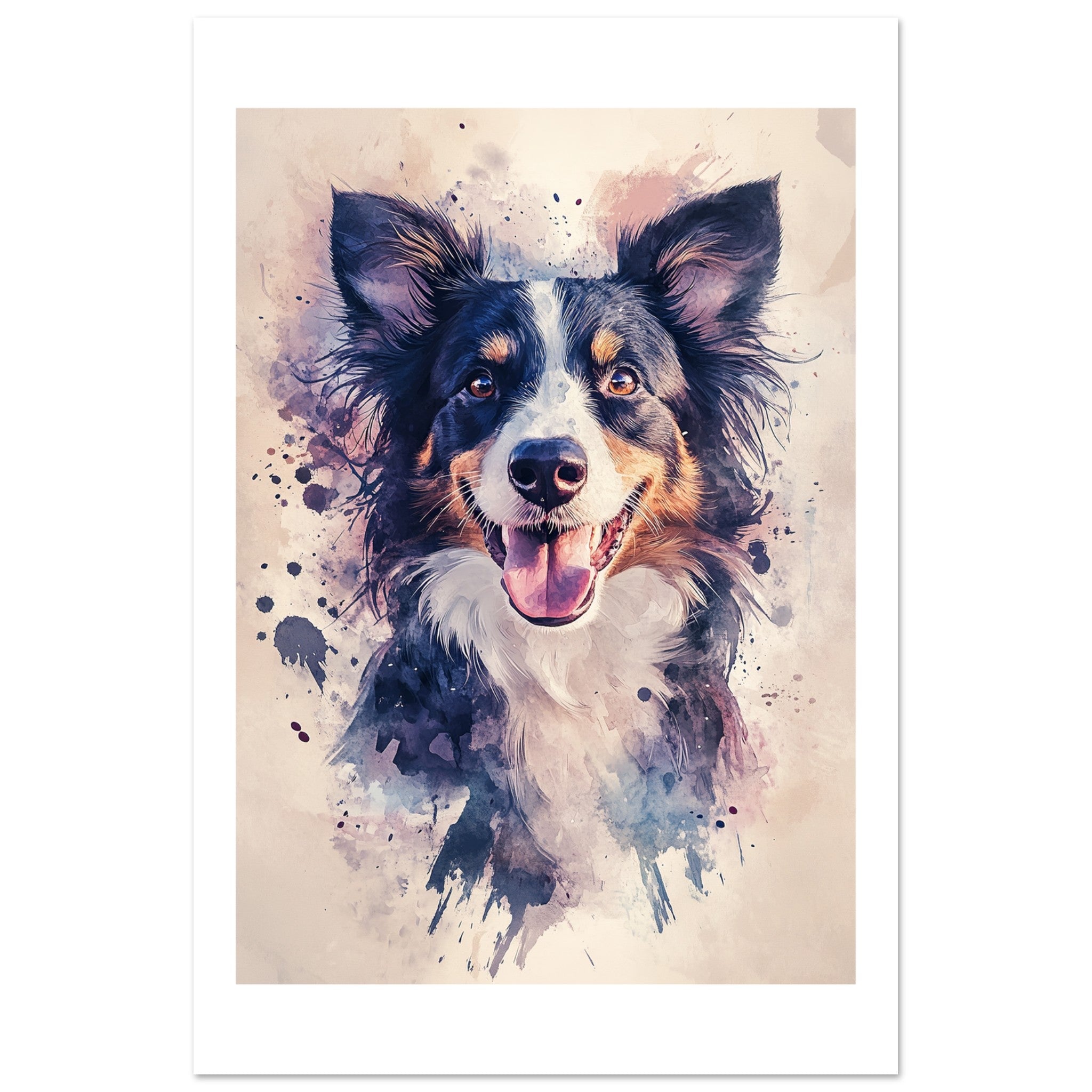 Border Collie Poster / Border Collie Art Work / Border Collie Print
