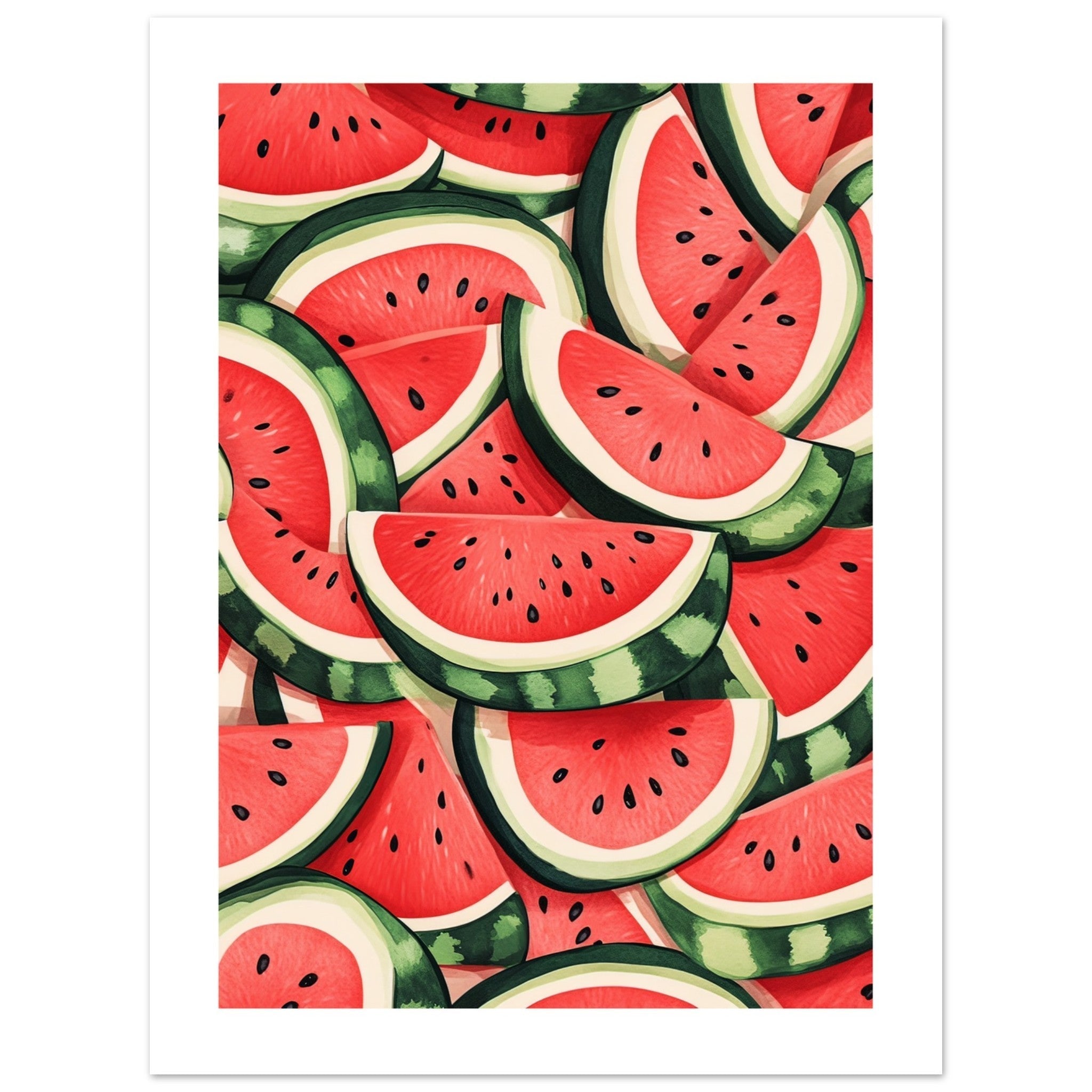 A pattern of Watermelon pieces