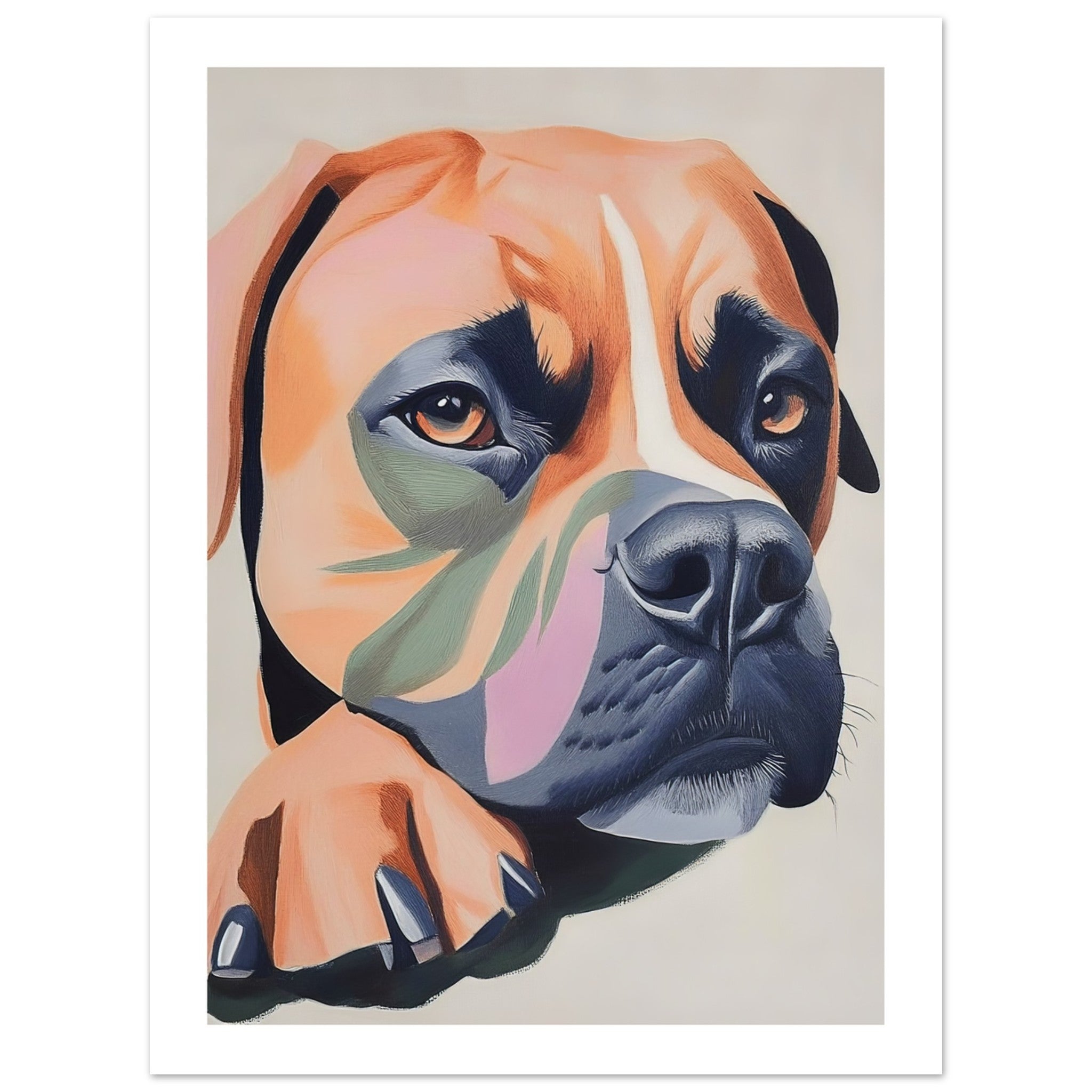 Boerboel Dog Relaxing Pastel Colored 2