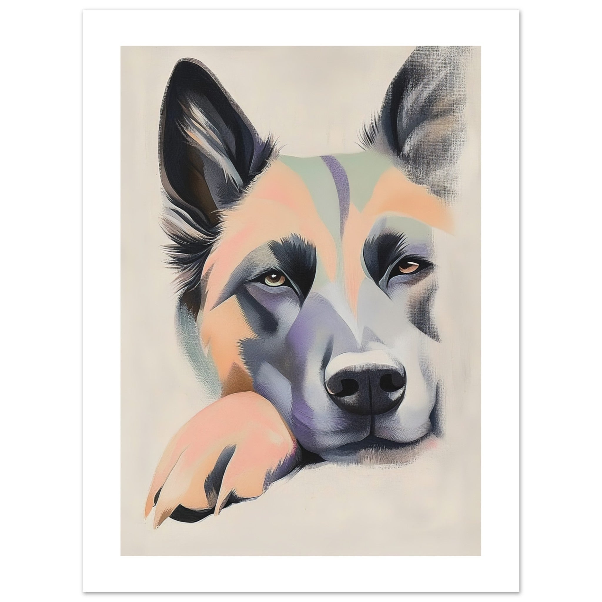 Belgian Tervuren Dog Relaxing Pastel Colored 1