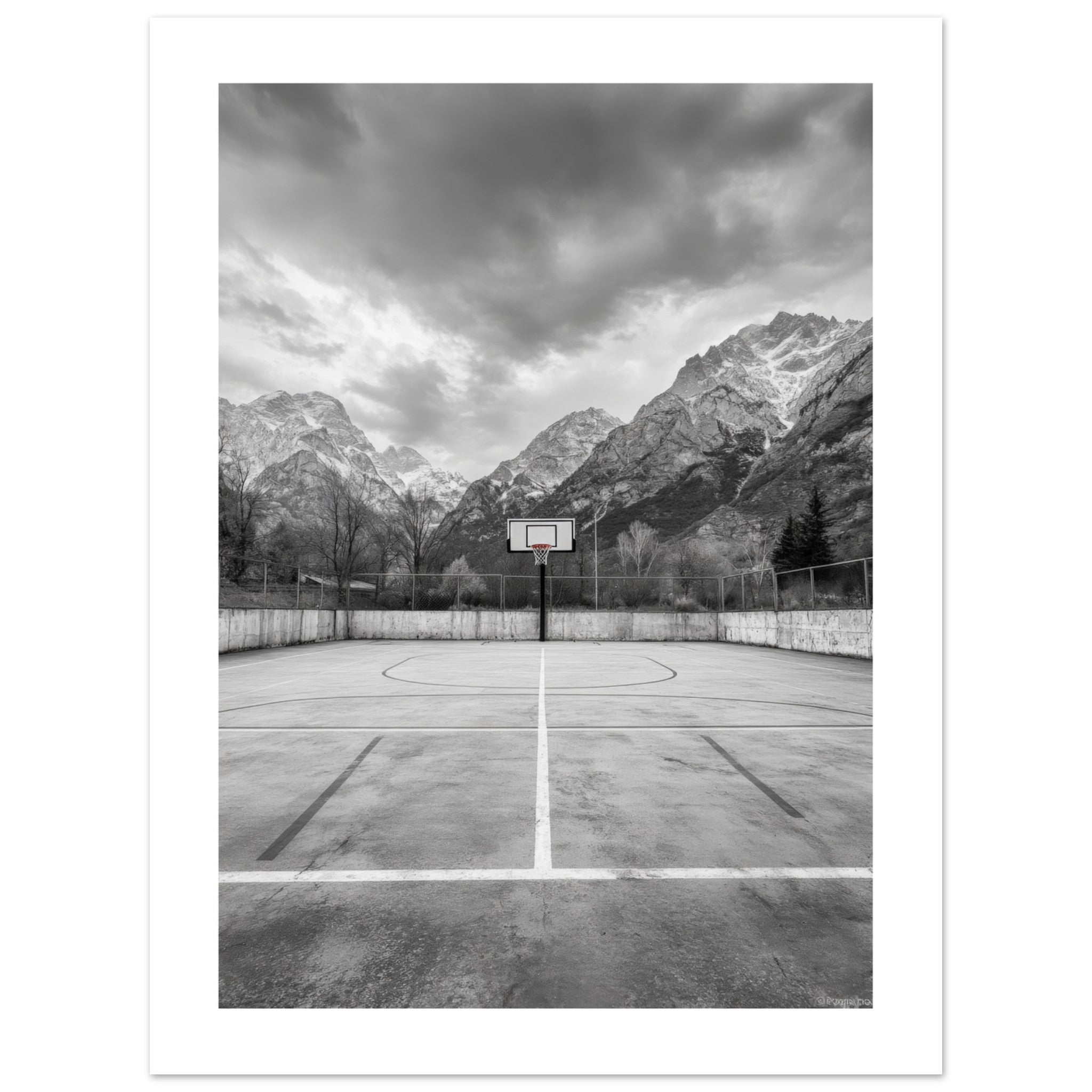 Basketball Court in Mountains 3