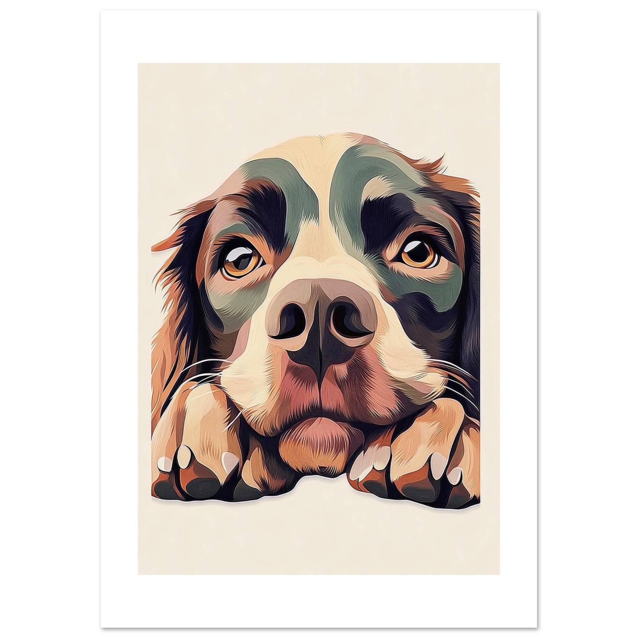 Boykin Spaniel Dog Relaxing Pastel Colored