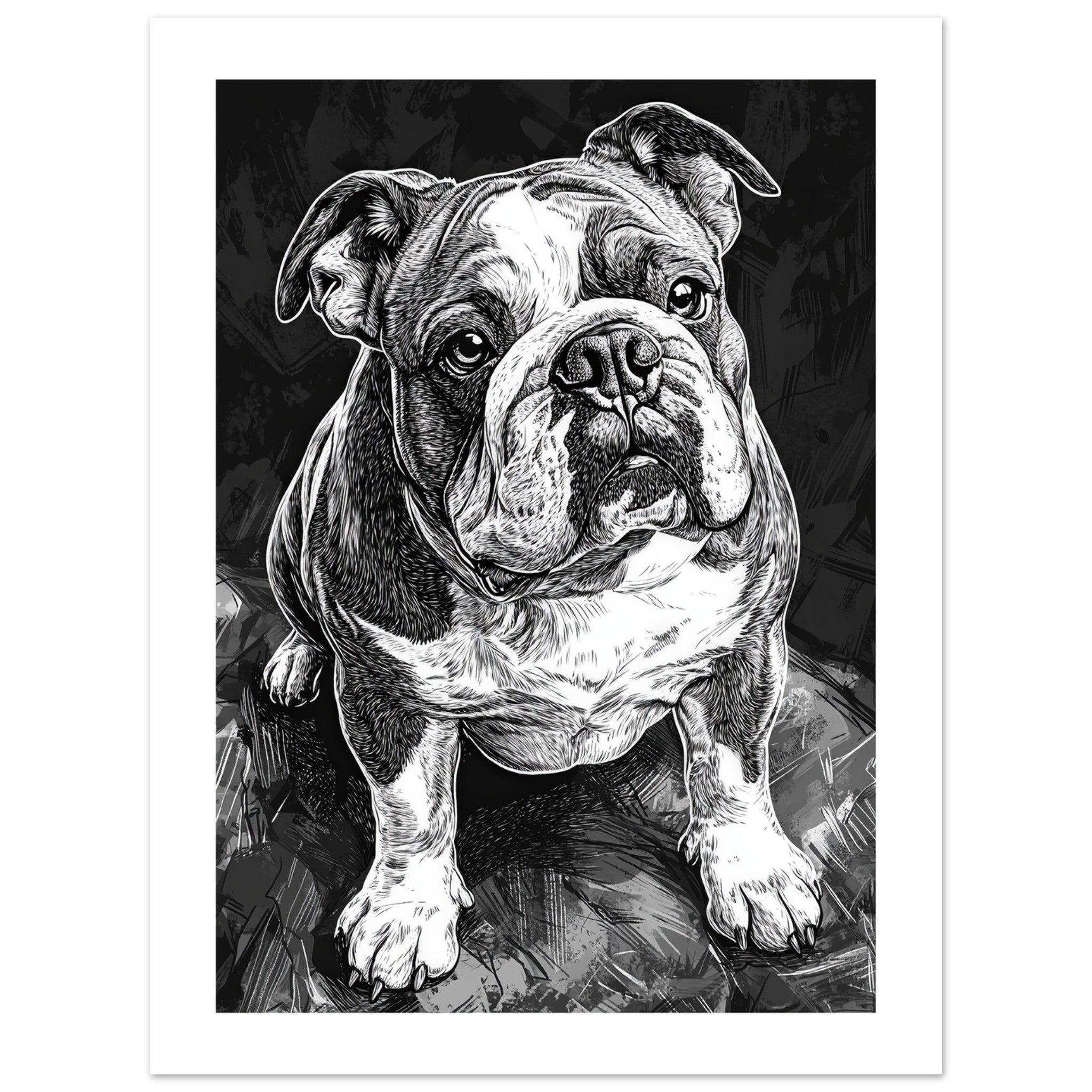 Bulldog Poster / Bulldog Art Work / Bulldog Print