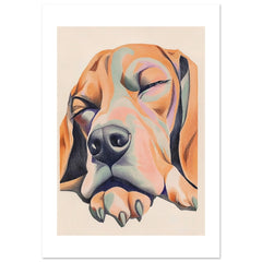 Bloodhound Dog Relaxing Pastel Colored 1