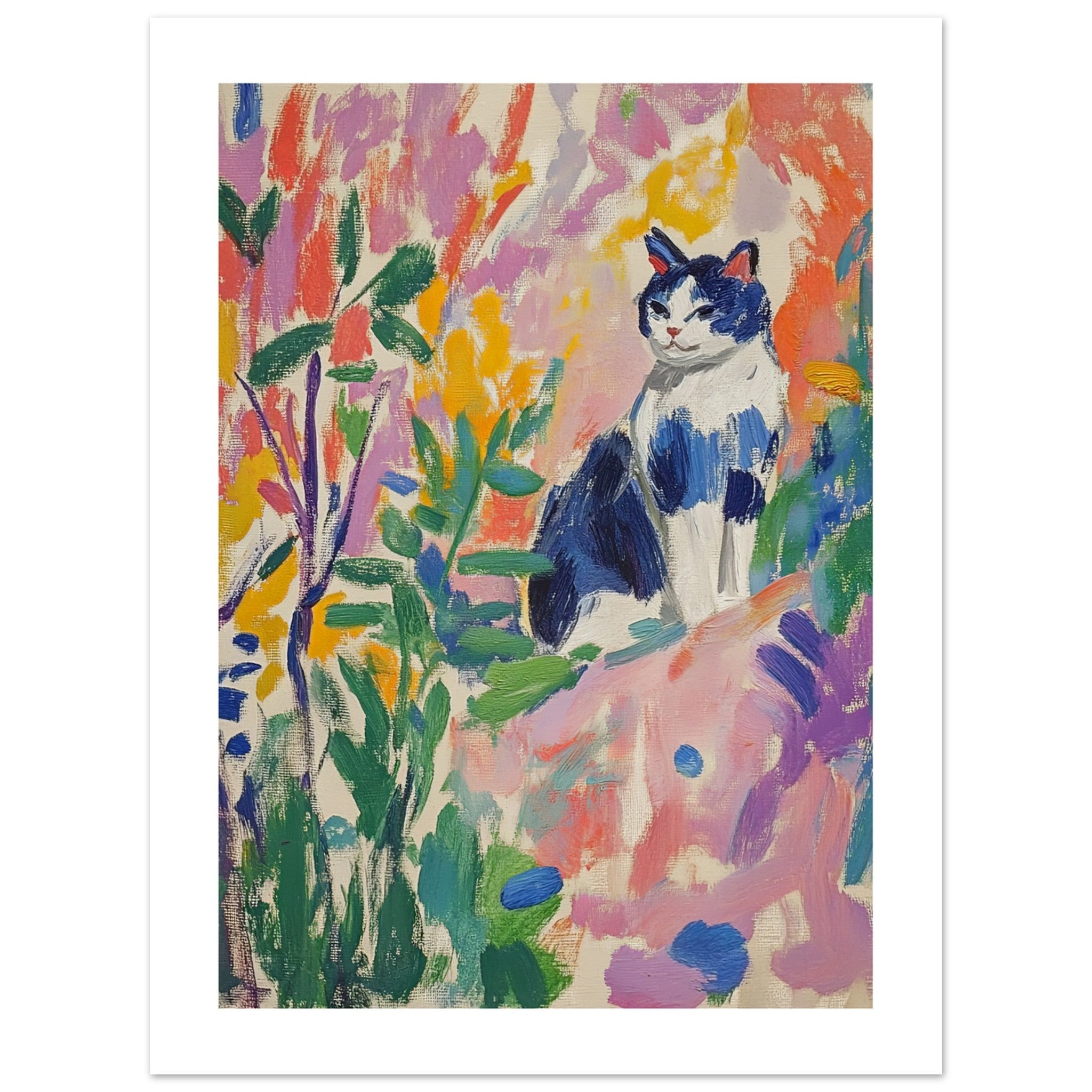 American Curl Cat Inspired by Matisse 3