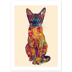 Abyssinian Cat Painted With Tone Pen 1