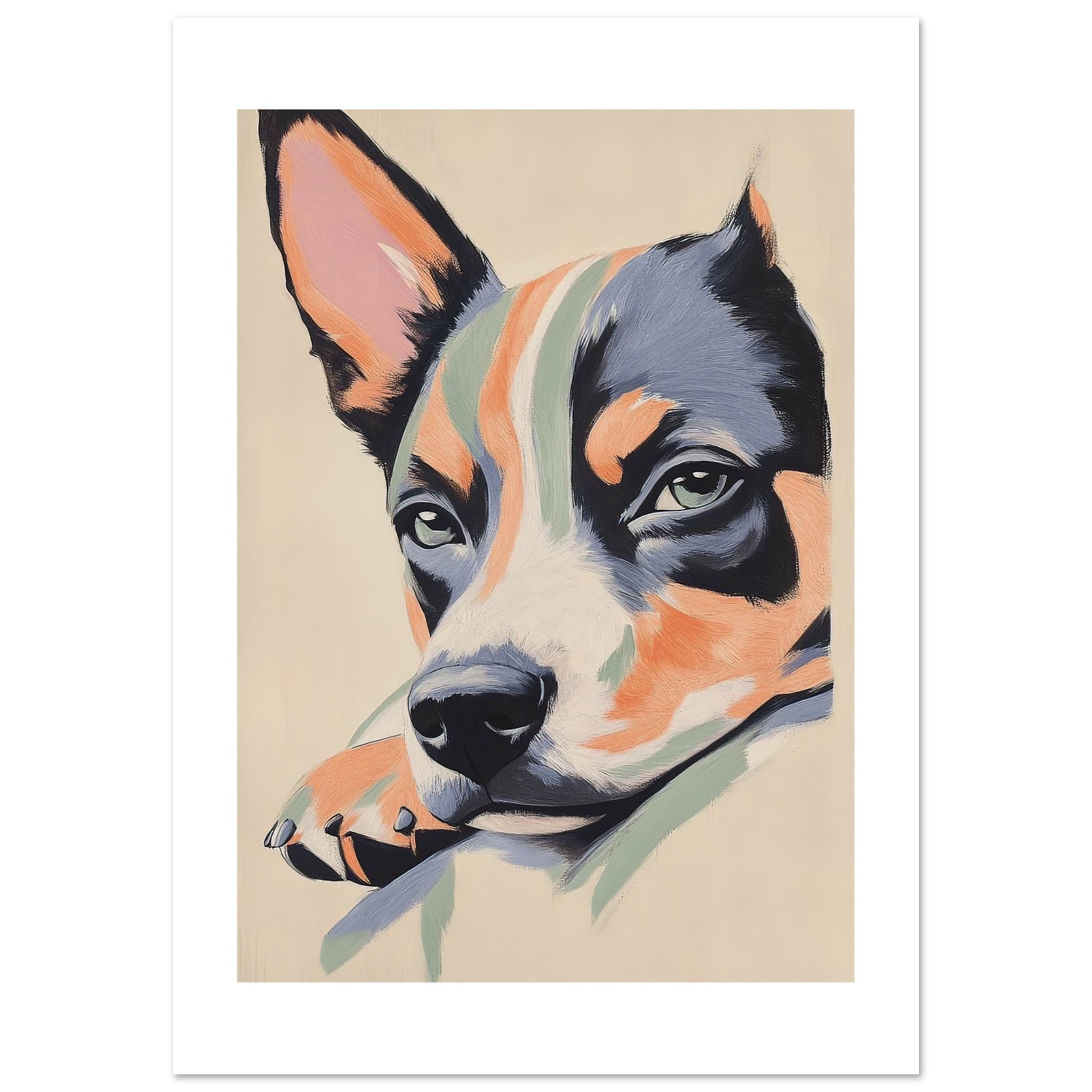 Australian Cattle Dog Relaxing Pastel Colored 1