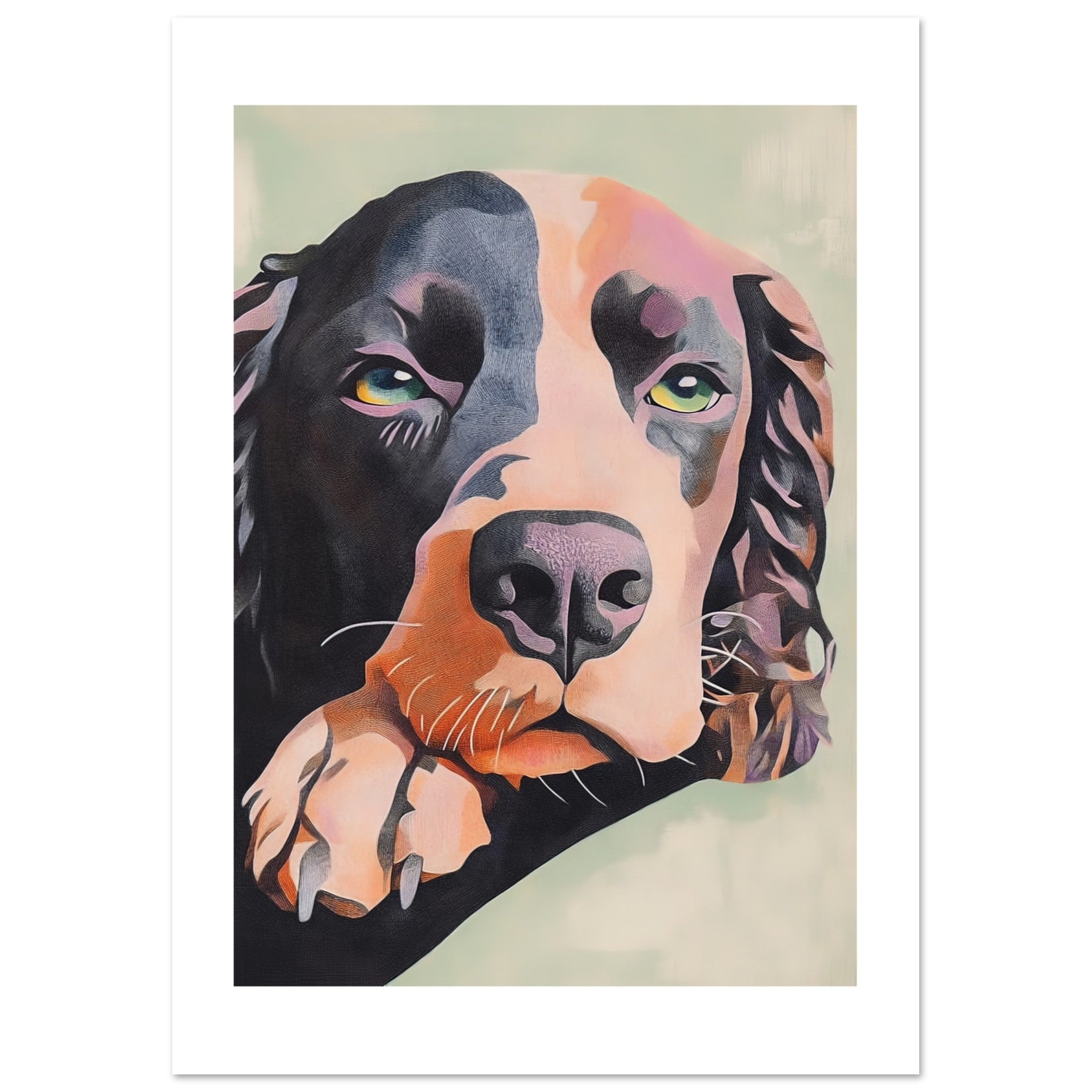American Water Dog Relaxing Pastel Colored