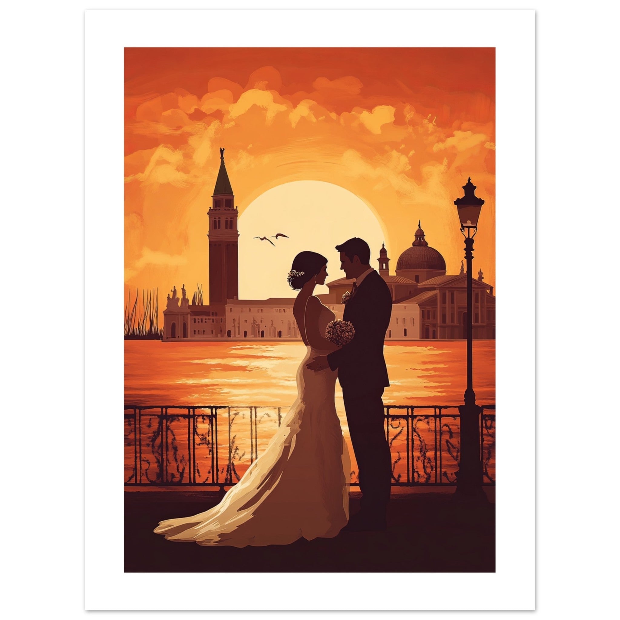 A wedding couple infront of Venice1