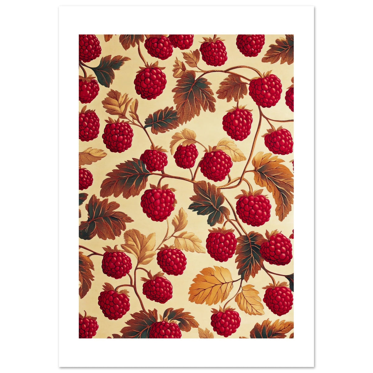 A pattern of Rasberries