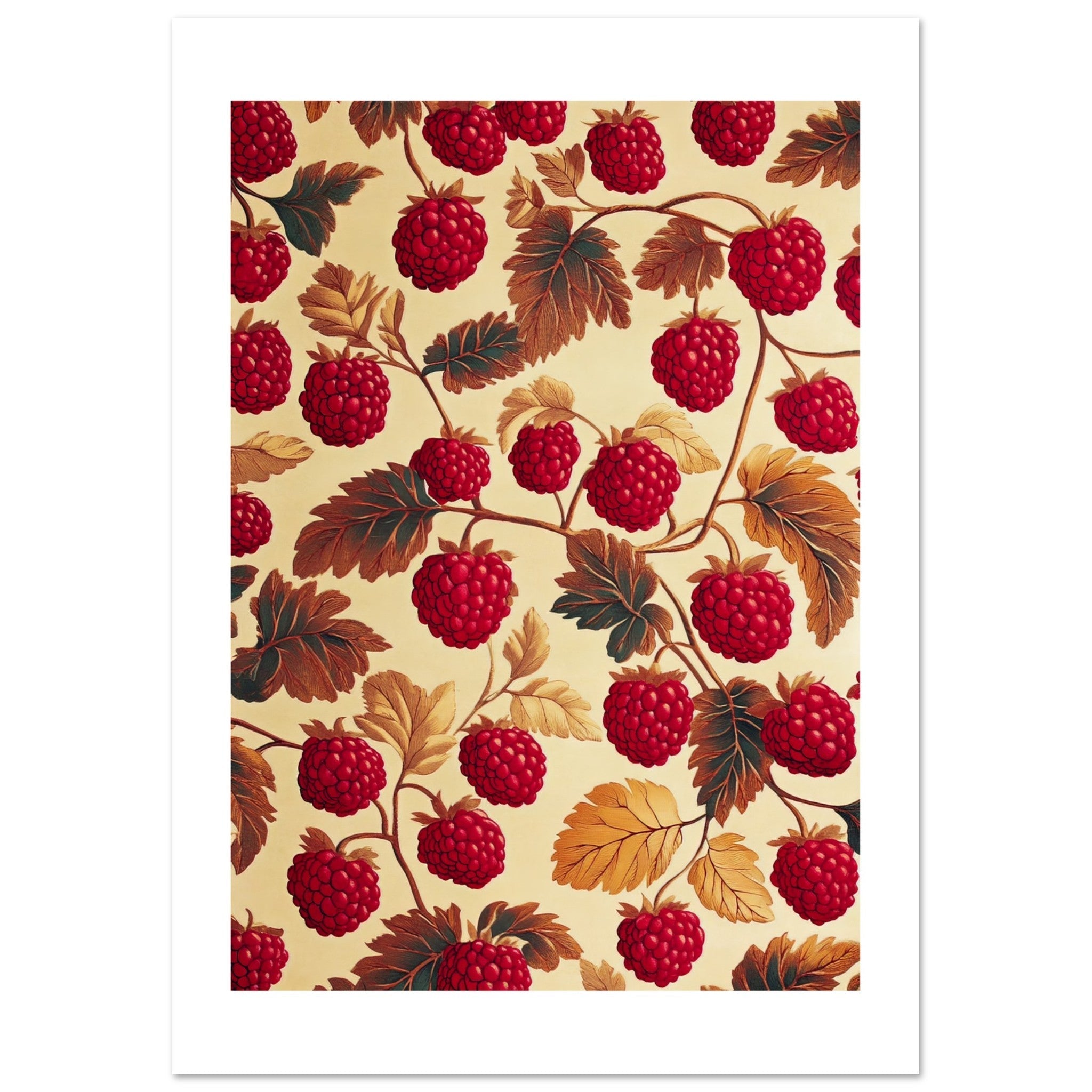 A pattern of Rasberries